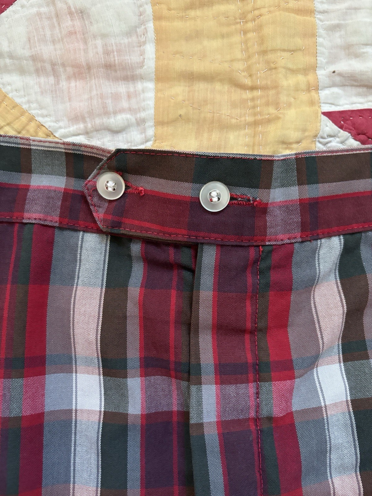 Vintage 50s 60s Penneys Plaid Swim Shorts Mens 40″ Waist Swimwear Sportswear