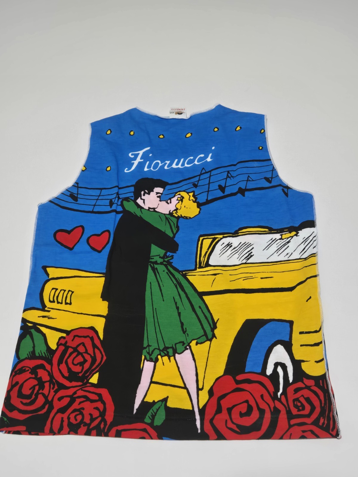 FIORUCCI RARE VTG 80s WOMEN’S NEW WAVE ITALIAN FASHION POP ART “AMORE” T-SHIRT