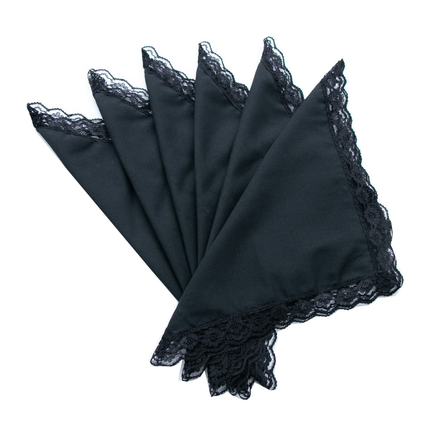 Lace Cotton White Handkerchiefs for Weddings – Bulk Pack, Elegant & Soft