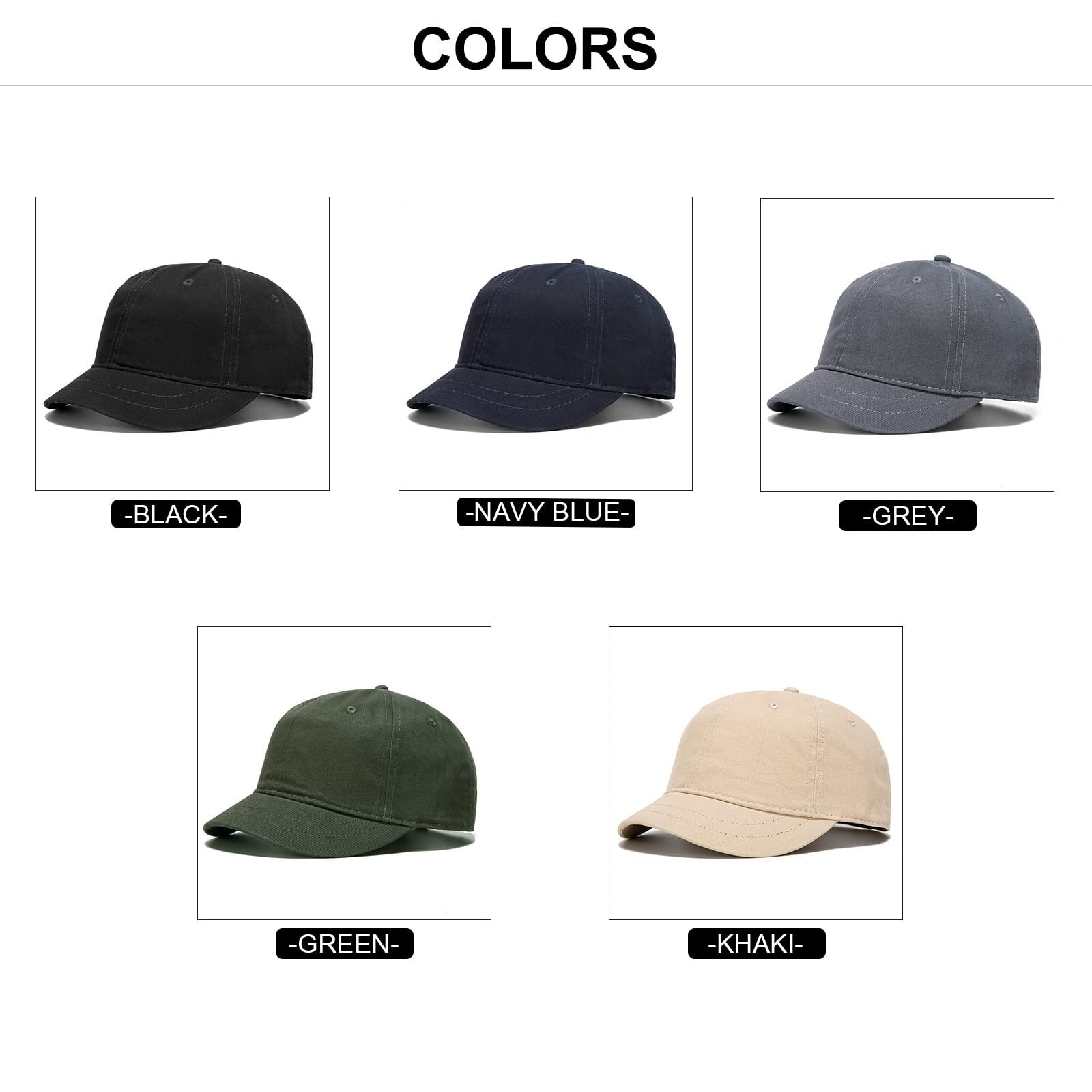Short Brim Baseball Cap for Women and Men Outdoor Sports Cotton Snapack Caps …