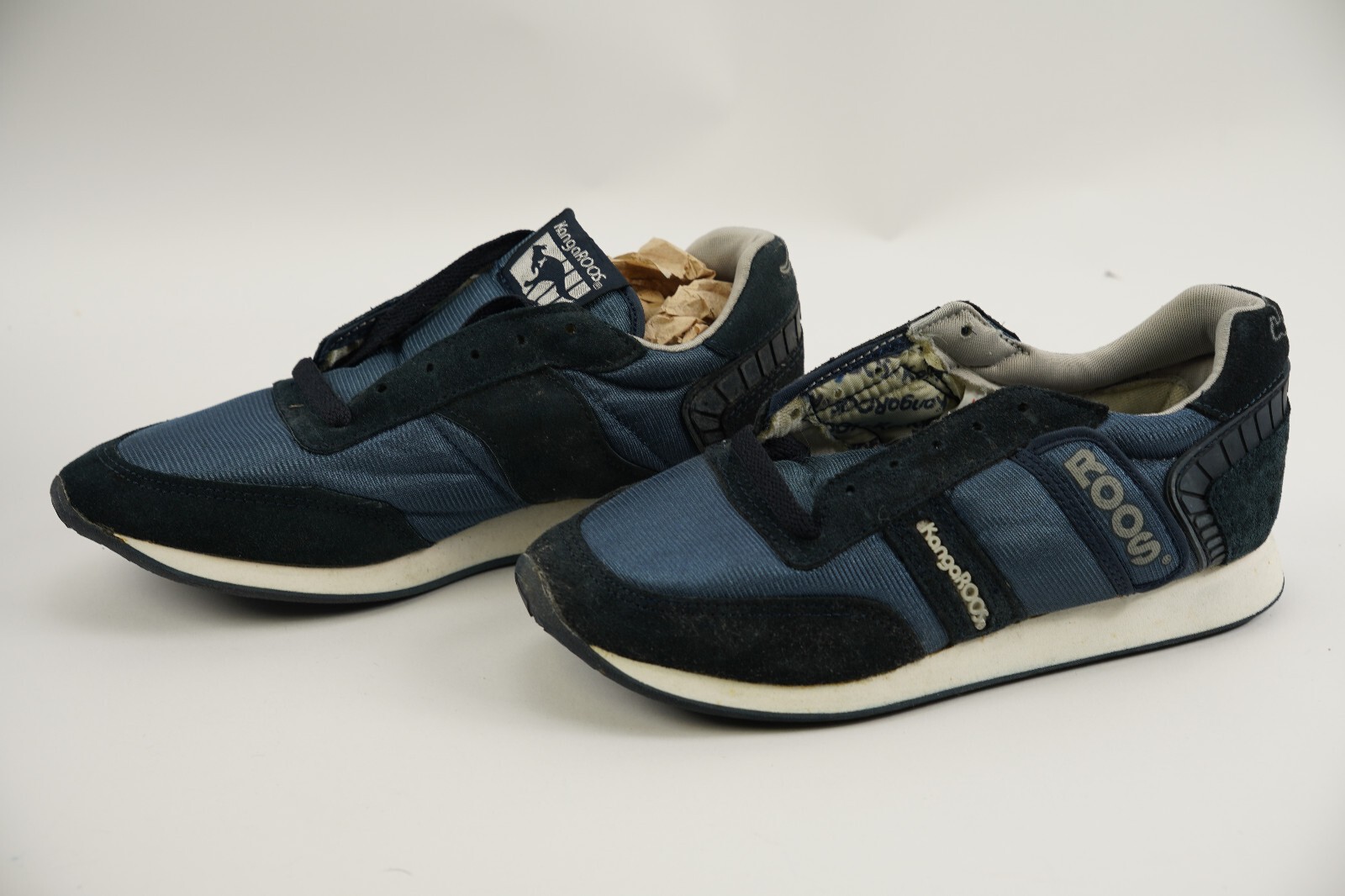 VIntage 1985 KANGAROOS Shoes With Pockets, Navy Blue, Size 5-1/2, New Old Stock