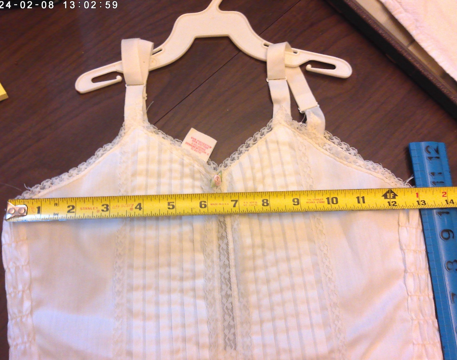 Vintage Tattered Party Dress White + Camisole 1950s-’60s Girls/Women’s Small