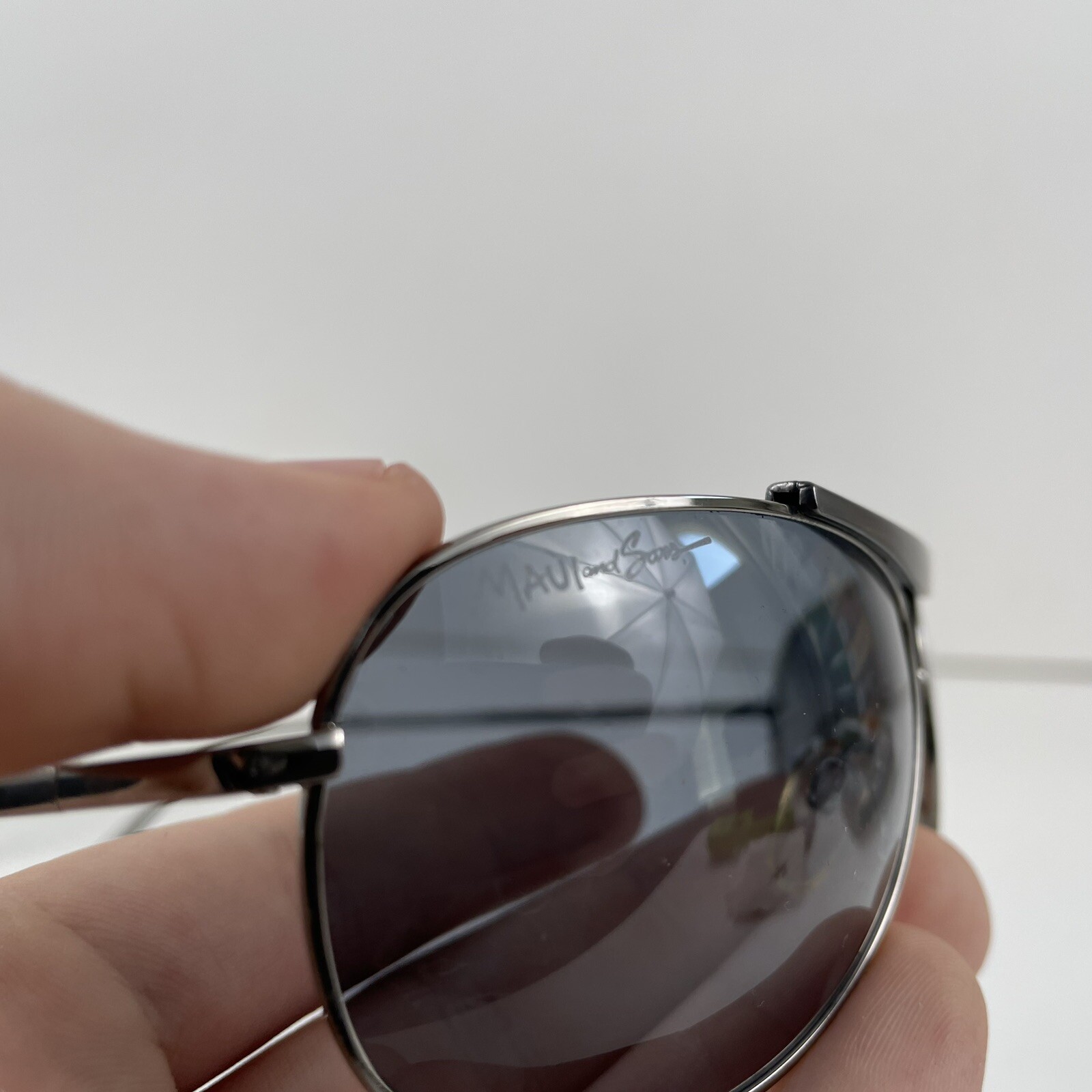 🔥VTG 90s Maui & Sons Aviator Silver Alloy Metal Sunglasses NOS Lens Surf🔥