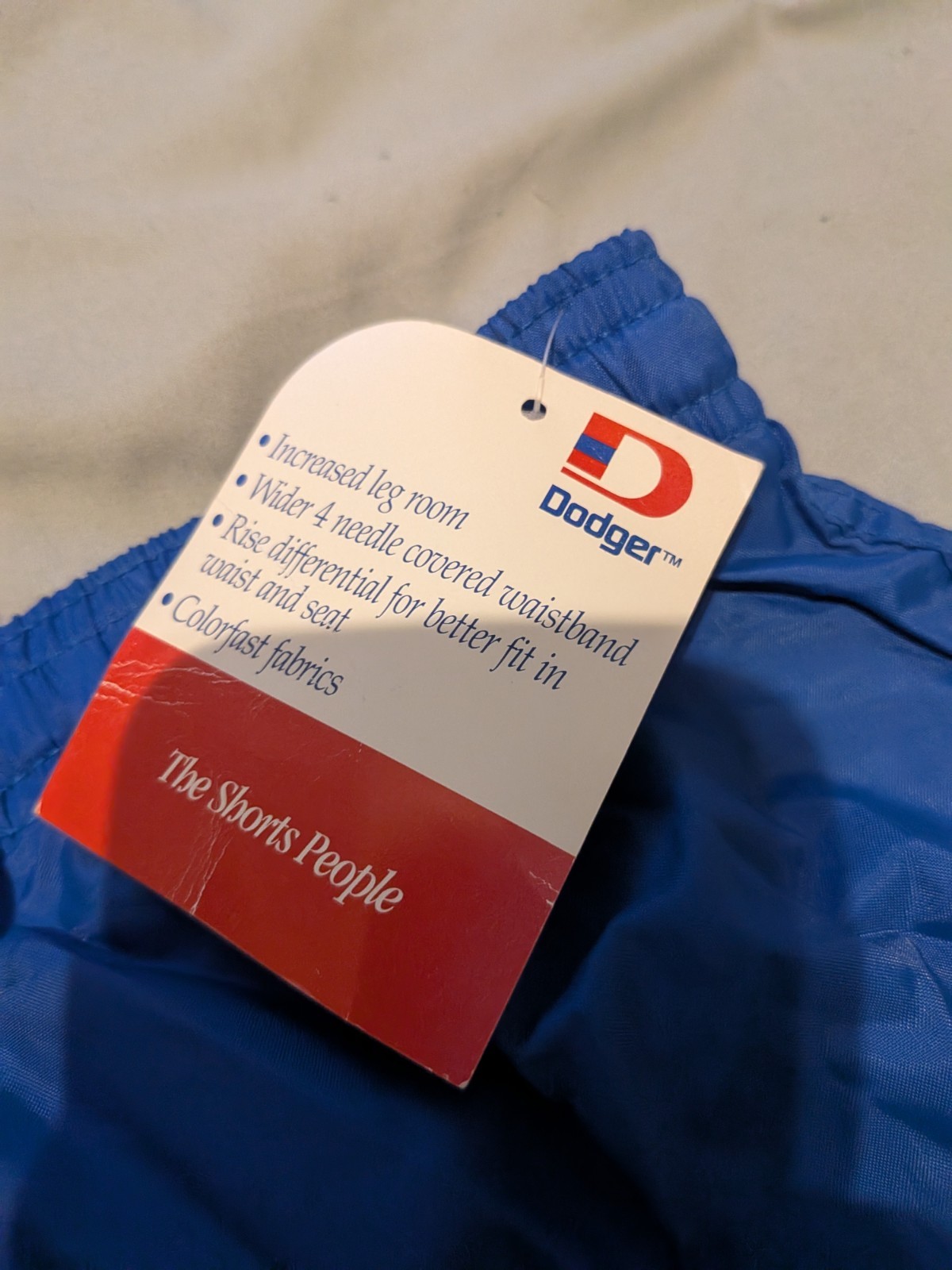 Brand New Vintage 70’s Dodger Sportswear Blue Nylon Swim Jogging Shorts Size XL