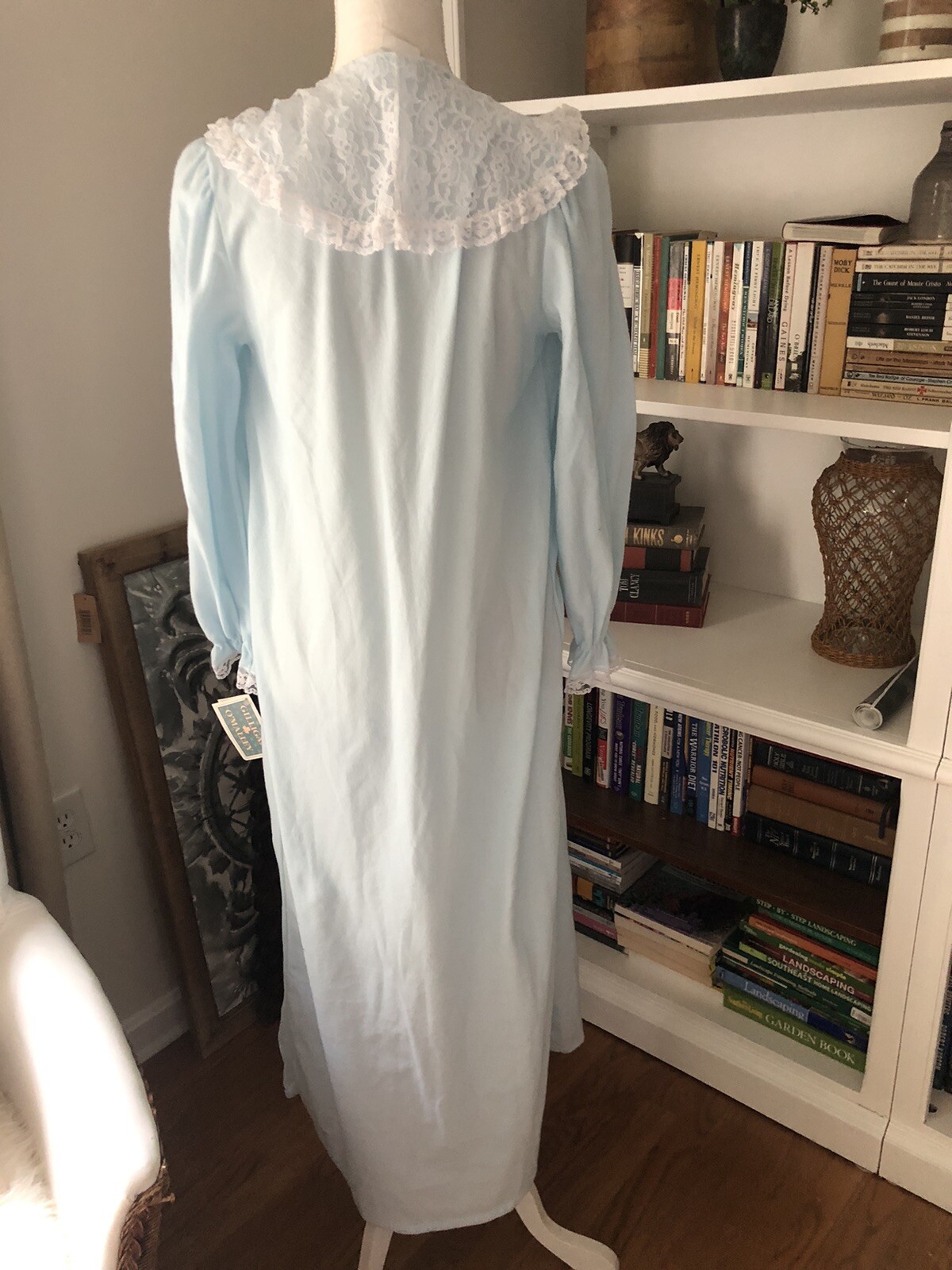 Vintage Gilligan O’Malley Long Blue Lace Nightgown XS 4-6 New Whimsy Cottagecore