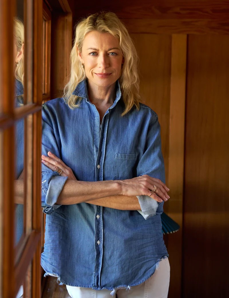 Frank & Eileen Eileen Relaxed Button Up Shirt Famous Denim, Size S Small NWT
