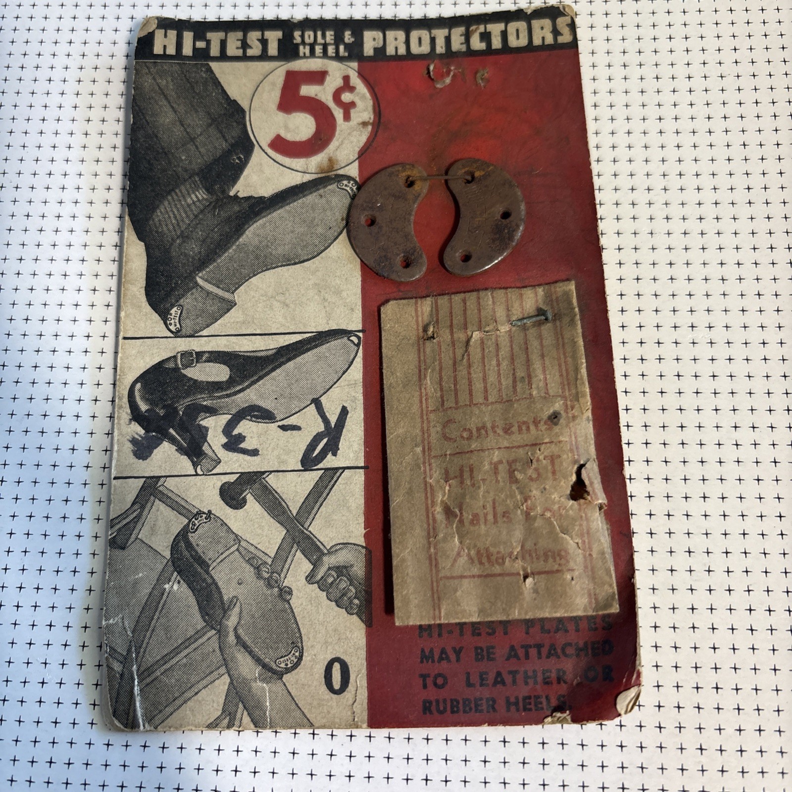 Hi-Test Sole & Heel Protectors #0 Vintage NOS on Original Card Please Read