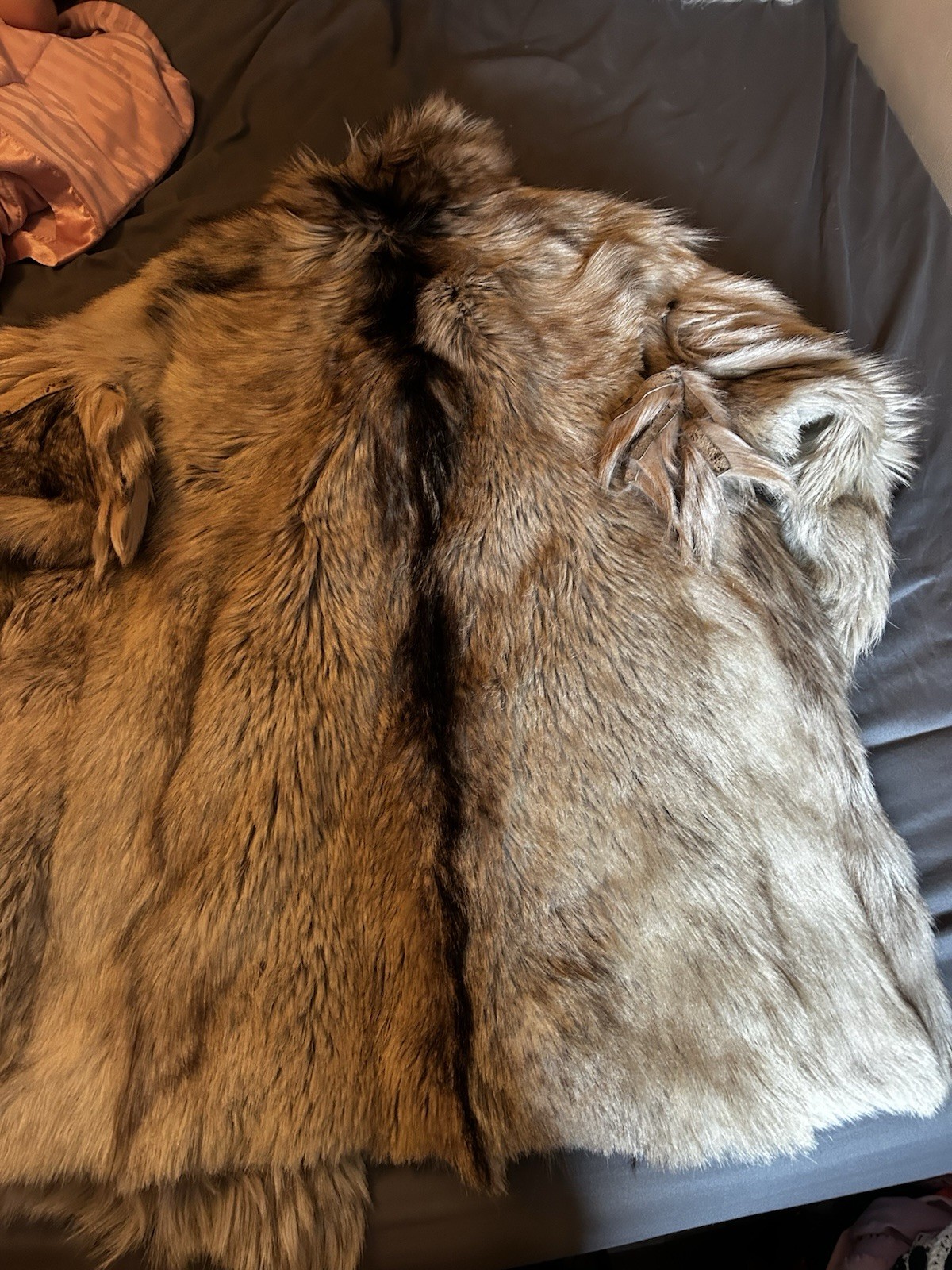 Vintage PD Furs AUTHENTIC Fur Coat Western Fringe 3 Snap Front