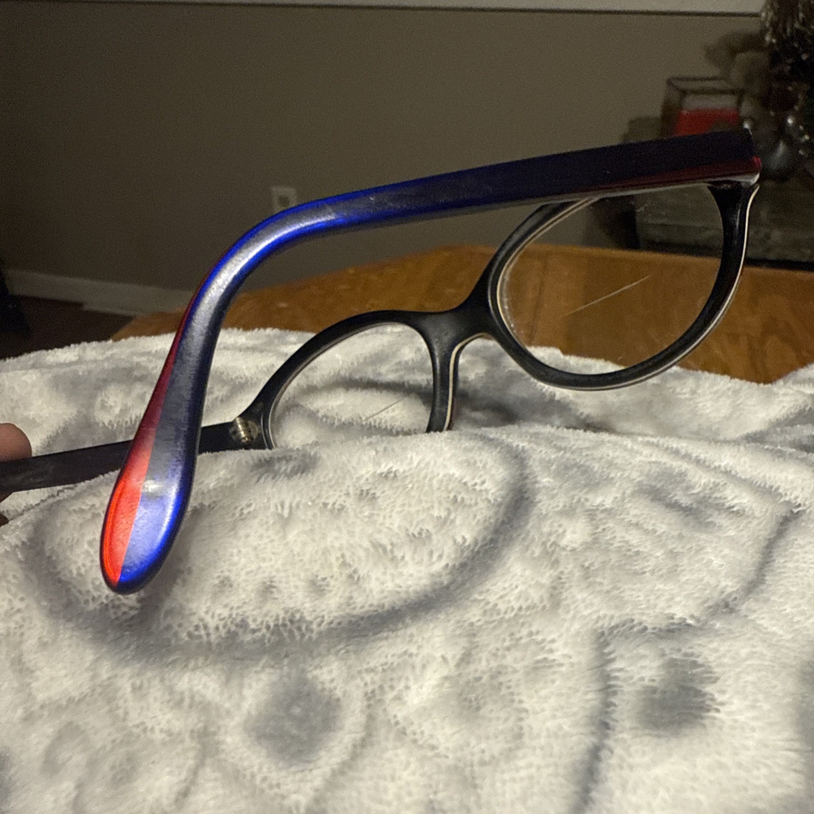 Vintage TURA Made In Italy Designer Striped Eyeglasses Multicolor 5 1/2 125mm
