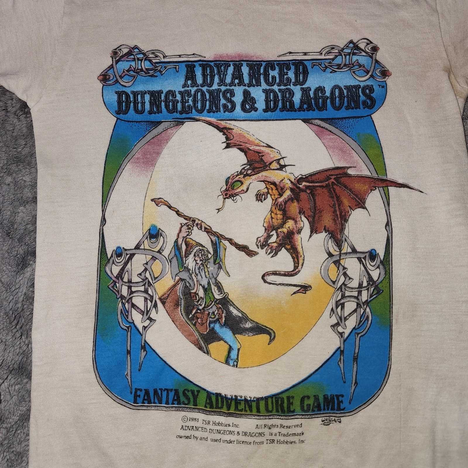 Old Vintage RPG 1981 TSR Hobbies Dungeons & Dragons kids T-Shirt Shirt 80’s
