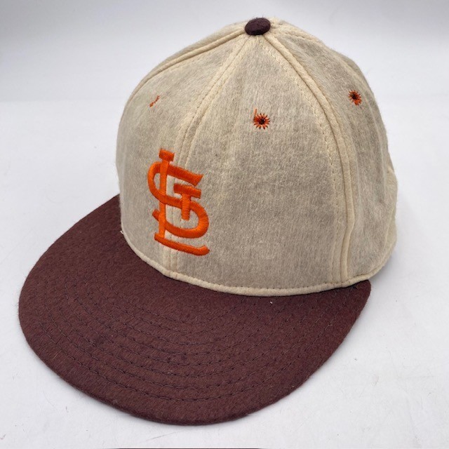 ST LOUIS BROWNS Vintage ANNCO Baseball Mens Cream Brown Wool Made USA Retro Hat