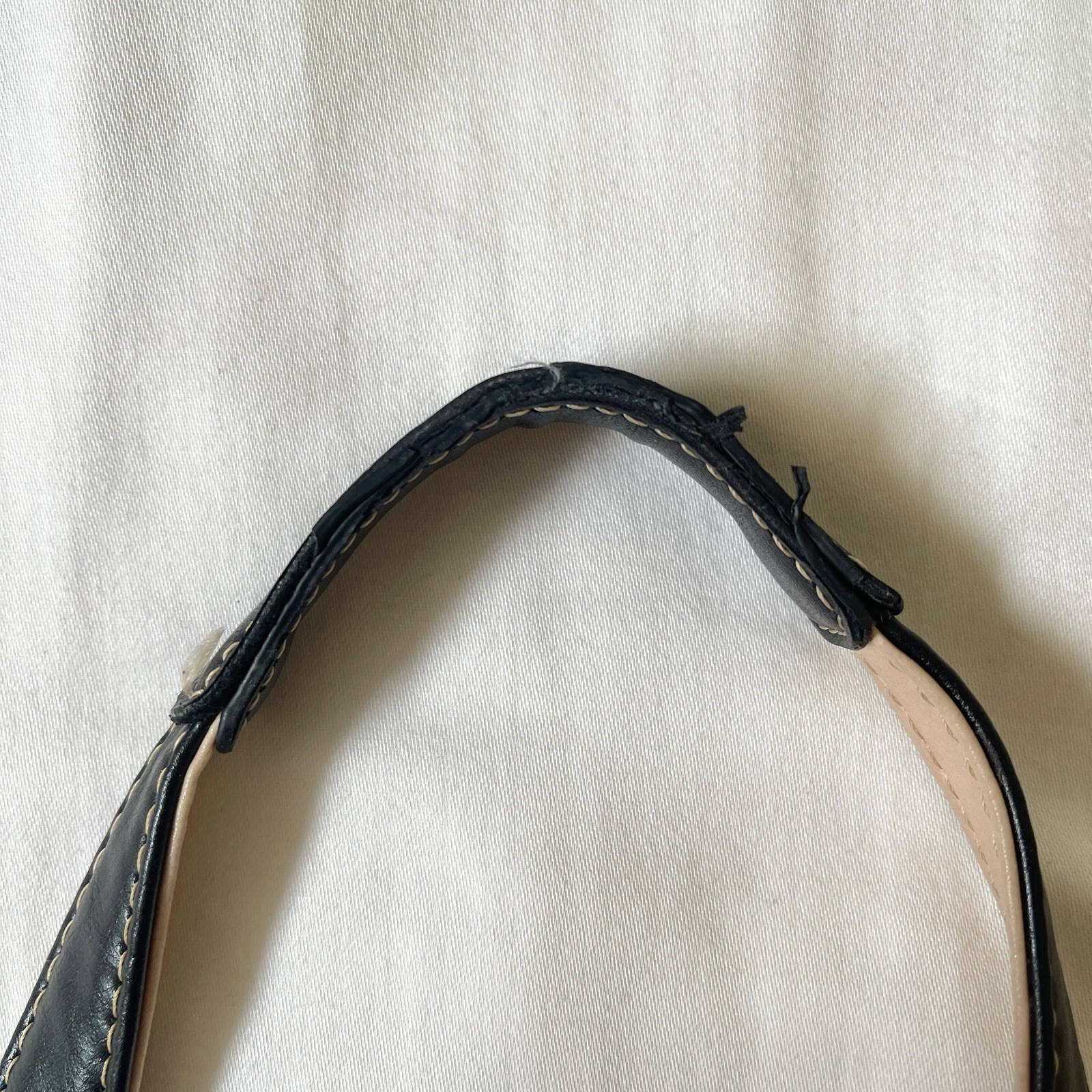 Vintage Y2K Nine West Black Leather Hobo Shoulder Bag Initial “r” Set