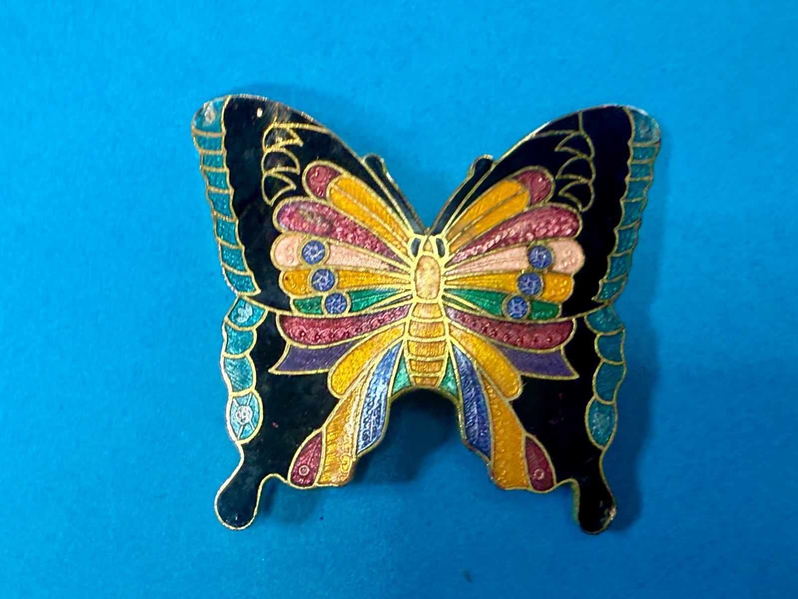 Beautiful Multi-Colored Butterfly Shaped Cutout Hippy Boho Vibe Belt Buckle