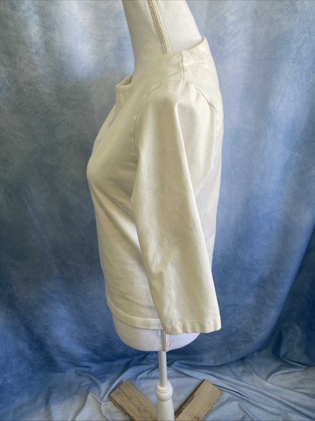 VTG Pusser’s West Indies Top Medium Early 2000s Y2K Ivory Boatneck 3/4 Sleeve