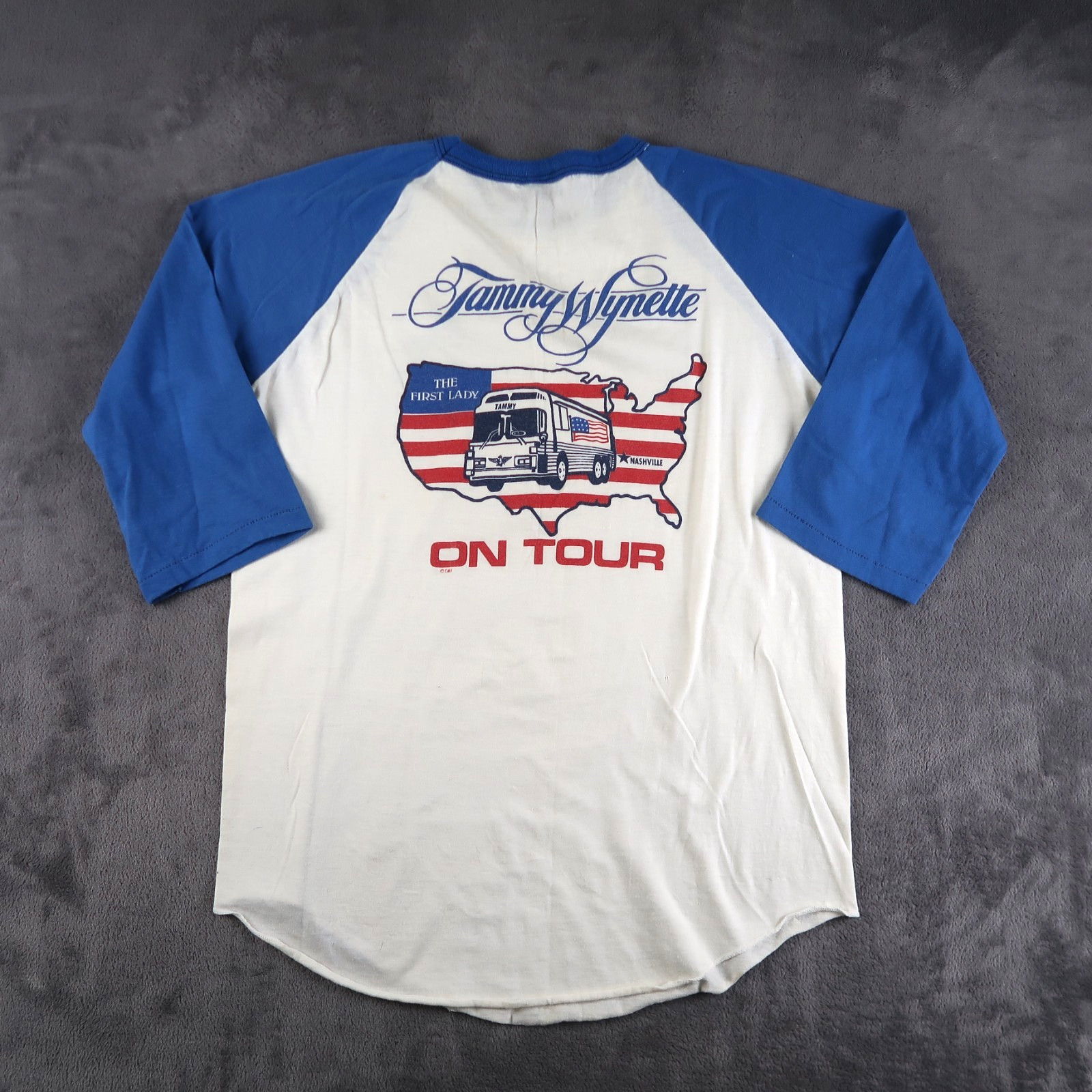 VTG 80s Tammy Wynette The First Lady S Country Music Women’s 3/4 Sleeve T-Shirt
