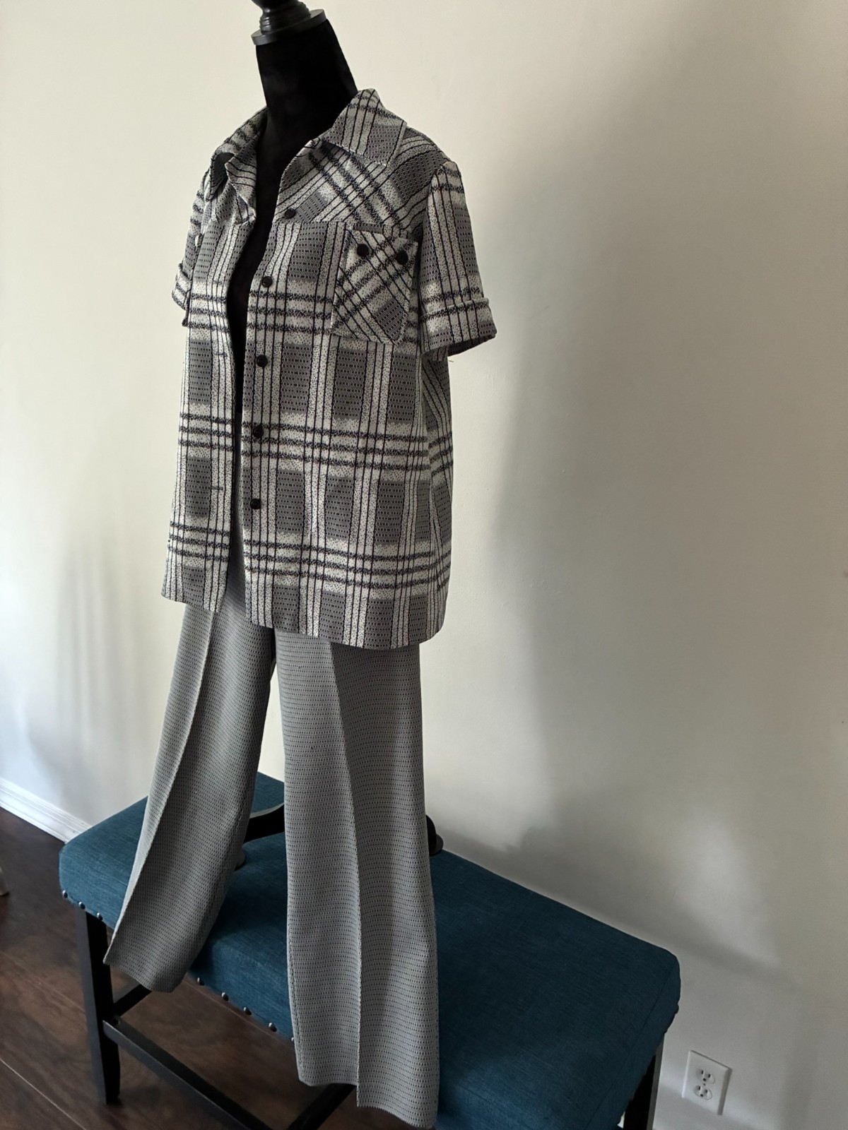 Vtg 60s 70s Polyester Pant and Top Set – See Description for Measurements