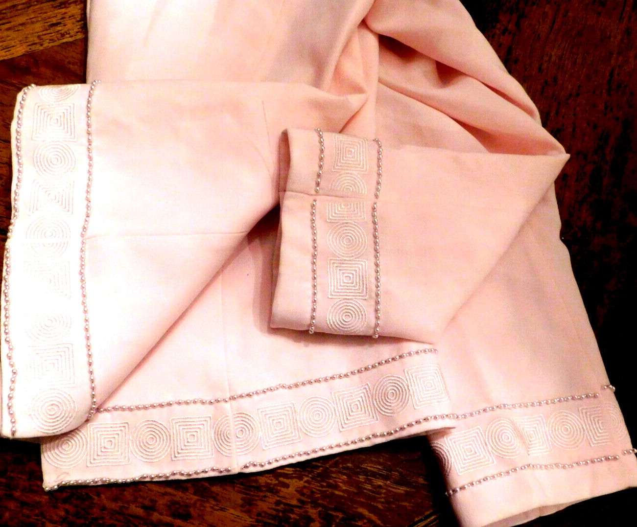 Emily~Skirt Set Pink With Jacket Four-button Embellished With Beads 2Pc. NEW!!
