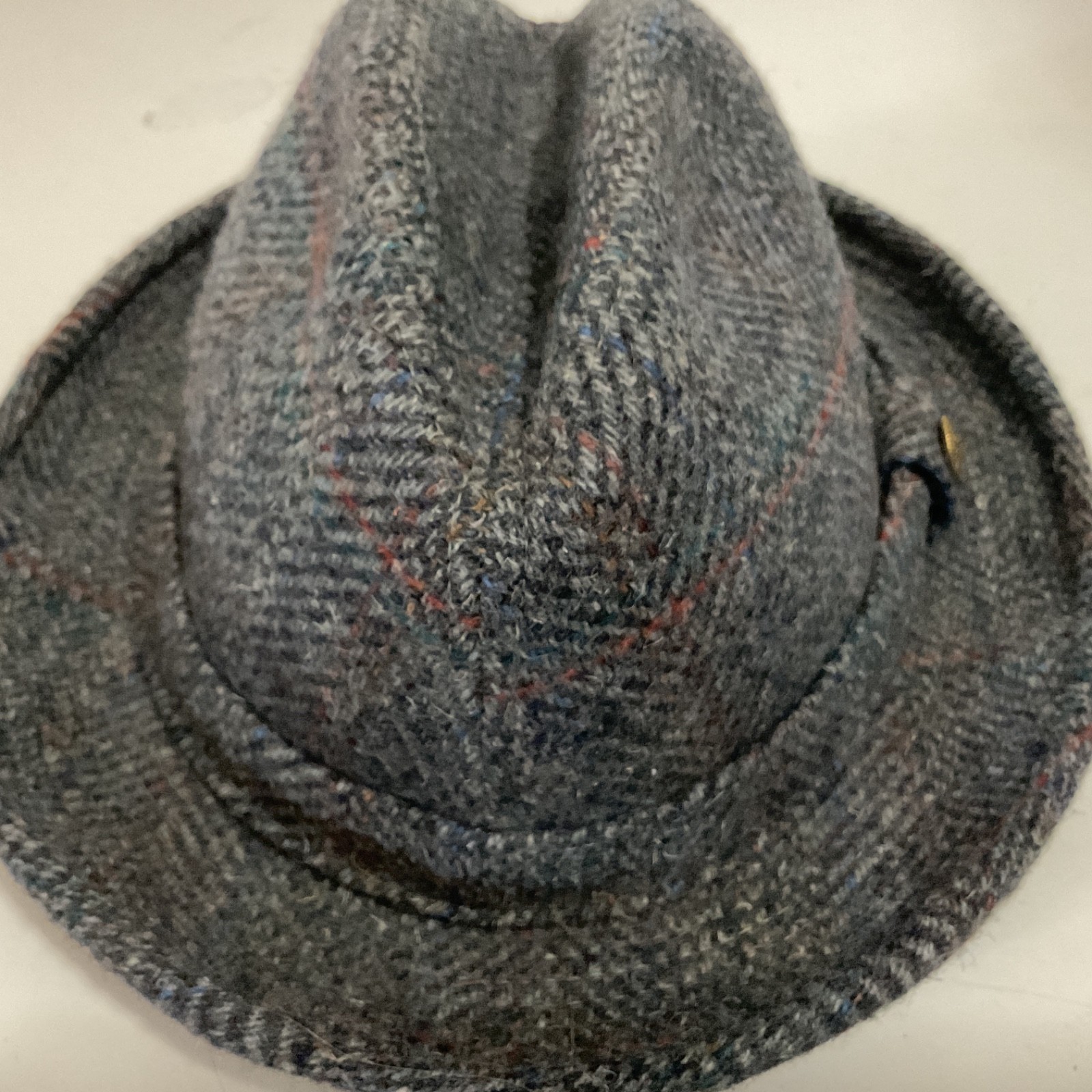 Vintage 100% Wool Pendleton Tweed Fedora Hat, Size 7 1/8,Grandpacore,Classic