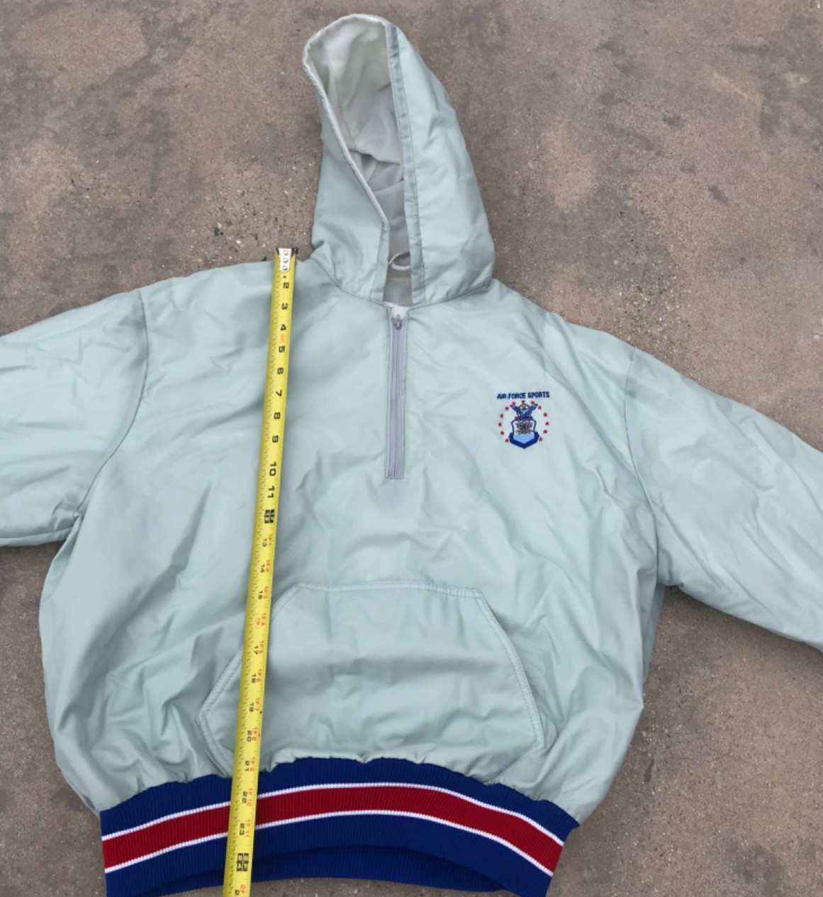 Vintage DeLONG SPORTSWEAR track suit AIR FORCE Sports Racing Strip Warm-up Suit