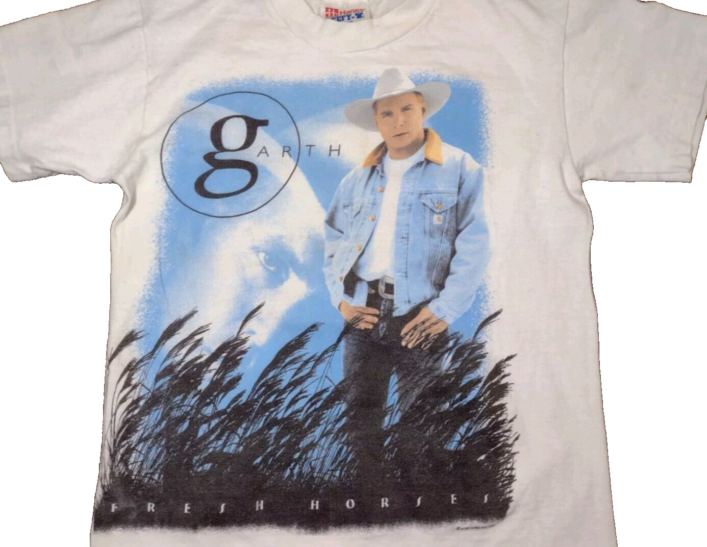 Garth Brooks Vintage T-Shirt Youth Size Medium Fresh Horses Country Concert