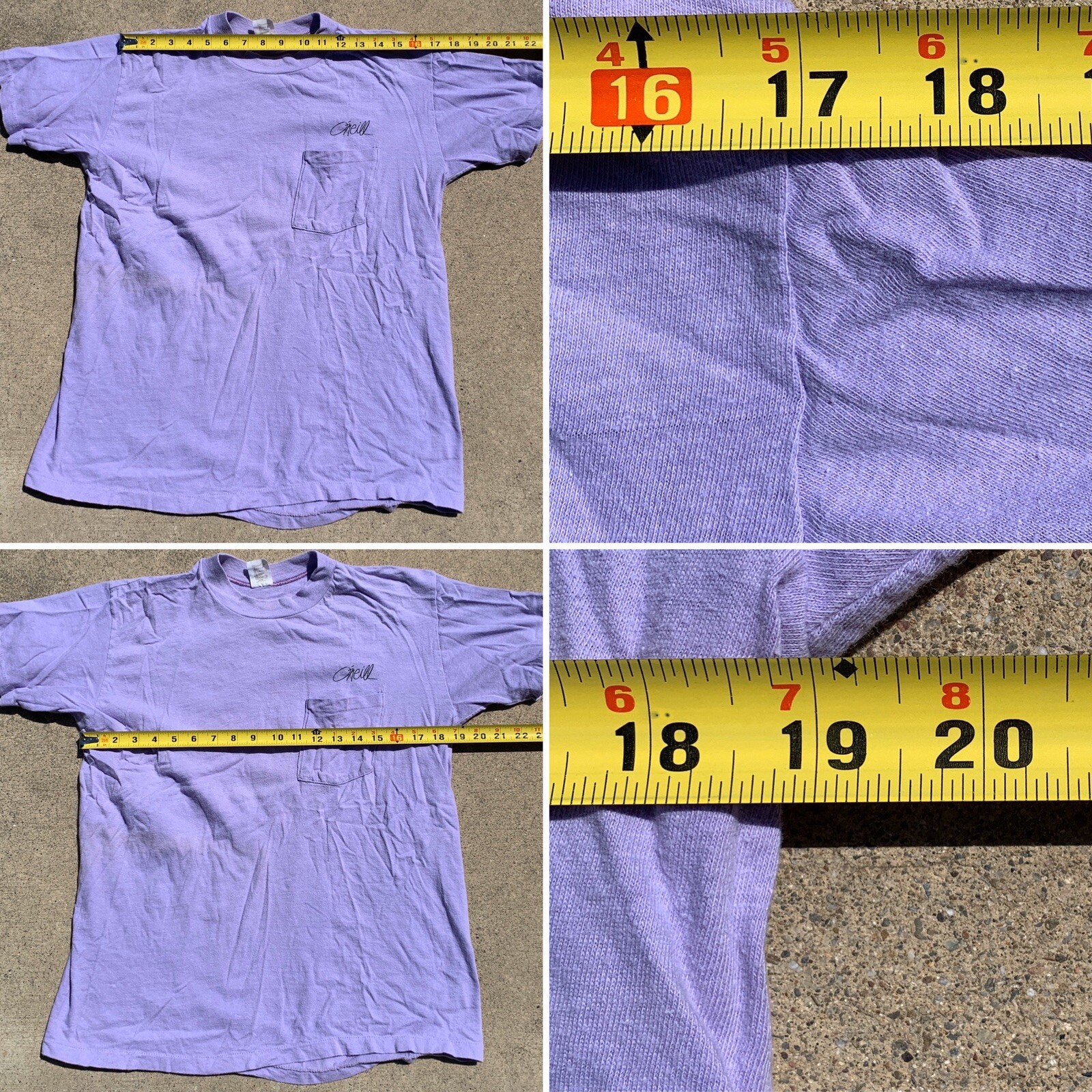 Vintage O’Neill Pocket Tee T-Shirt Surf Surfer Surfboard Graphics HI CRU Label L