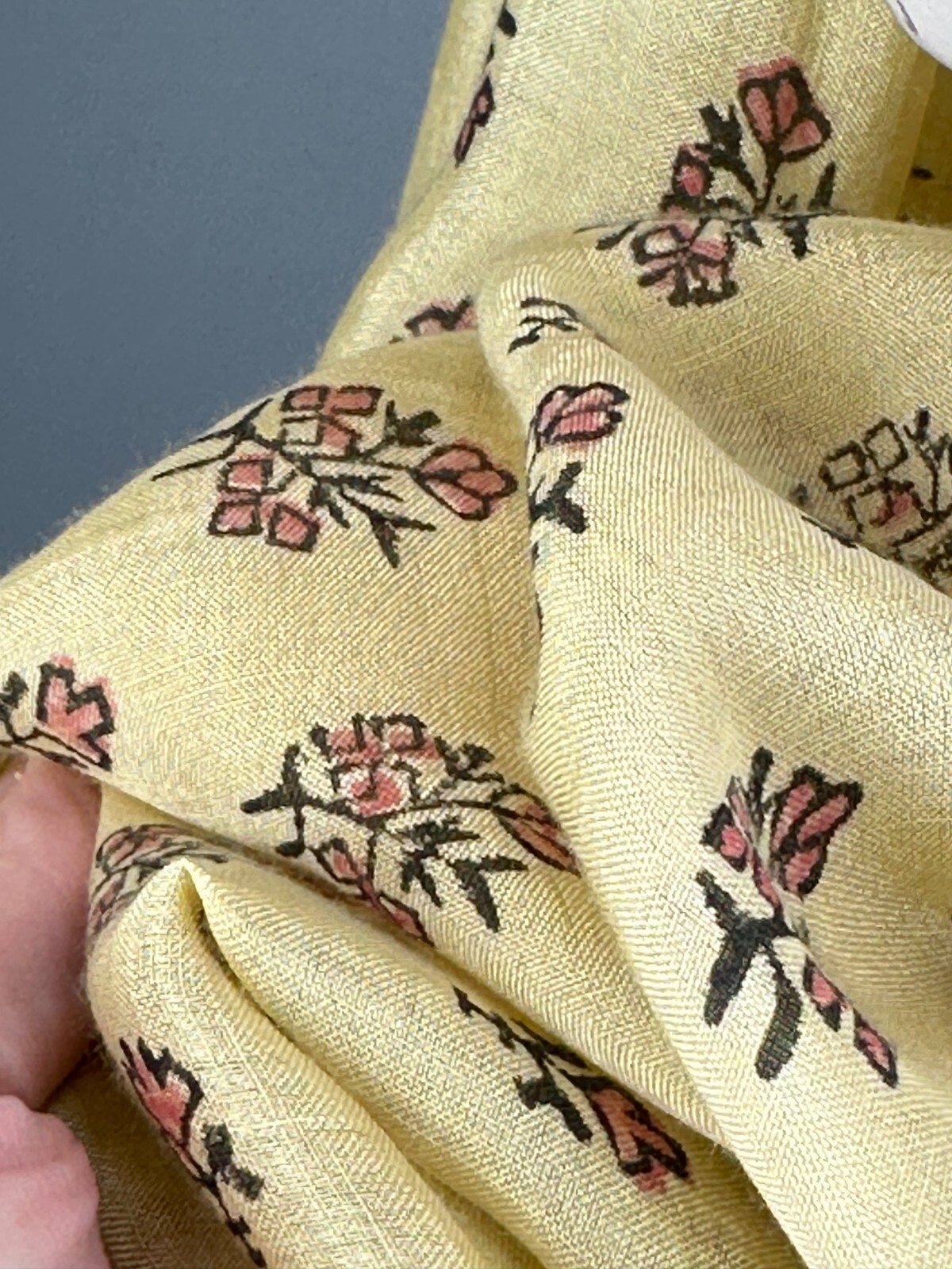 Vtg 60s 70s Cotton India JACKET + SKIRT Border Block Print Billow Sleeve Set S