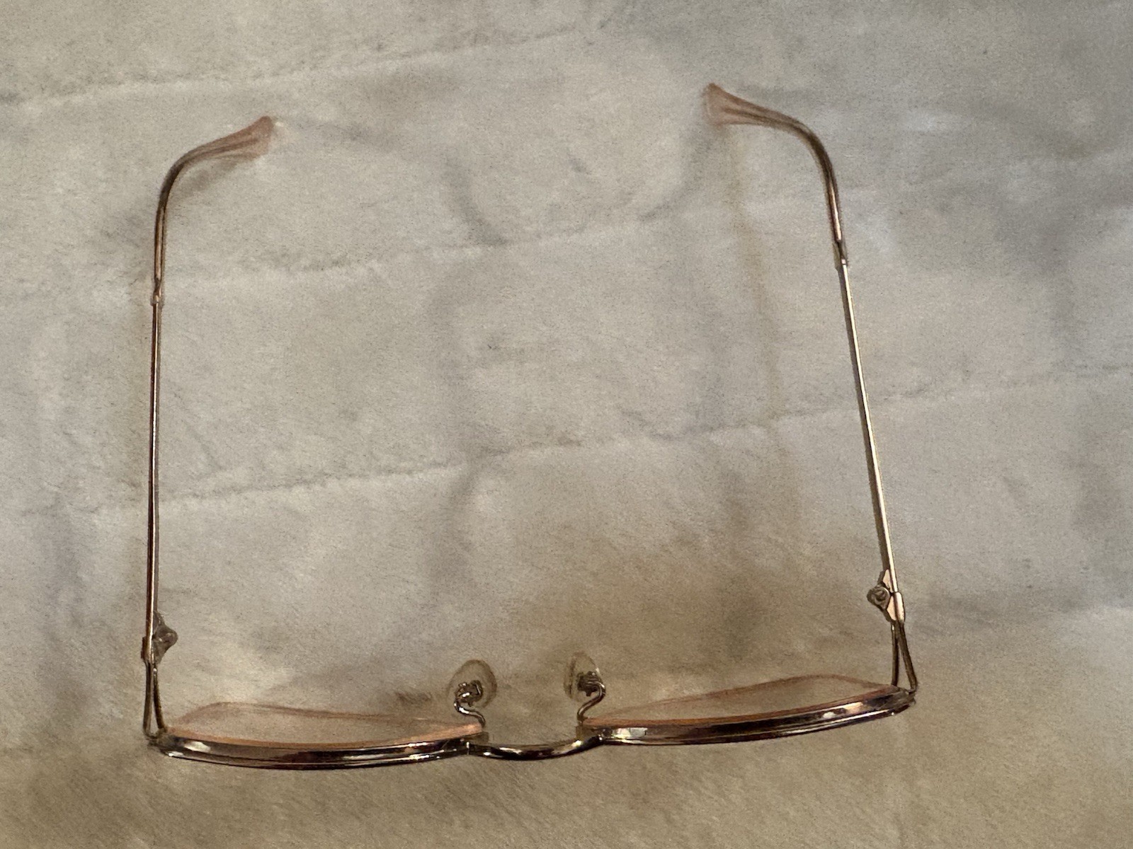 VTG NINO BALLI Oversized Eye Glasses Wire 3/4 Rimmed Gold Pink 125mm 54/16
