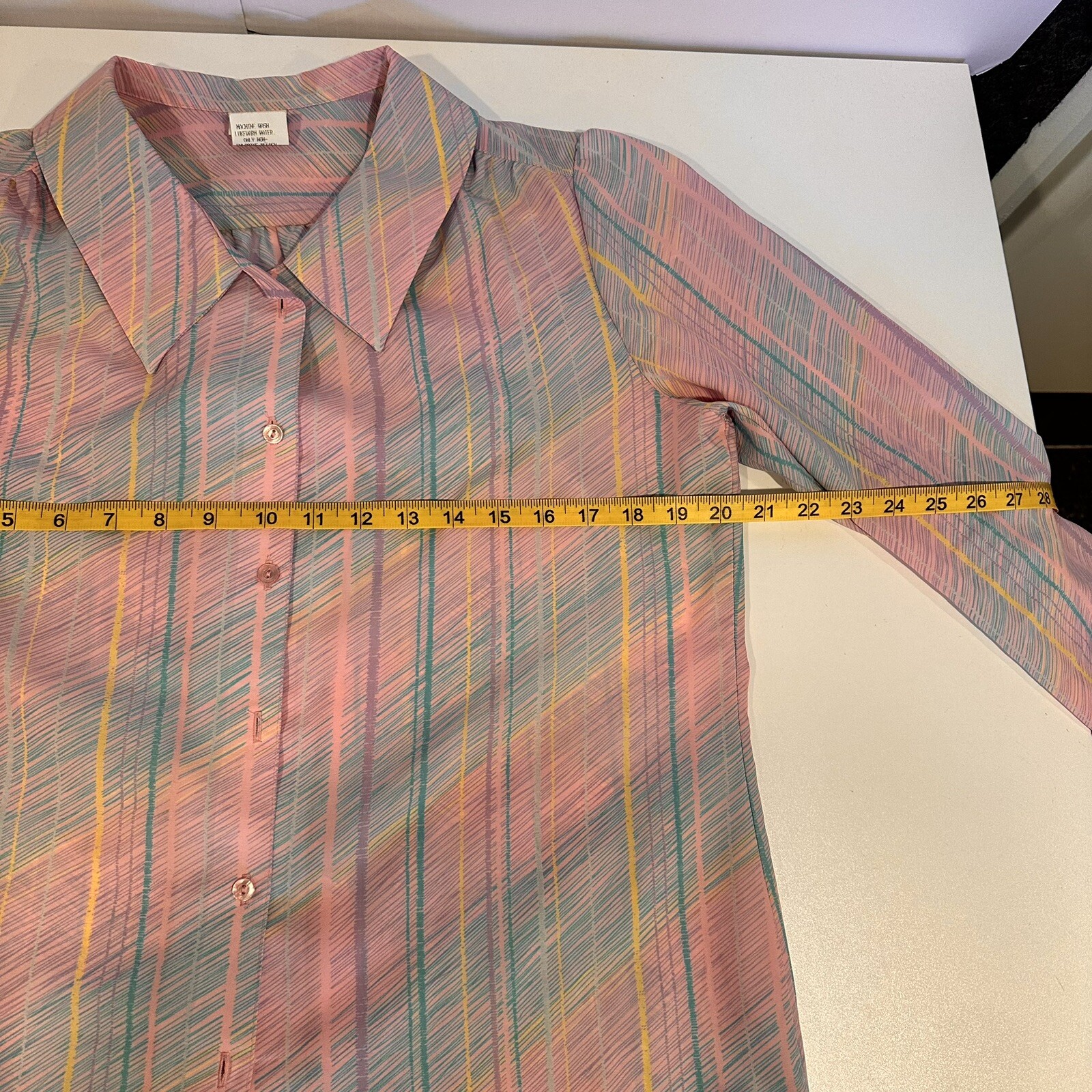Vintage Pykettes Blouse Pink/Purple Size 14-see Description
