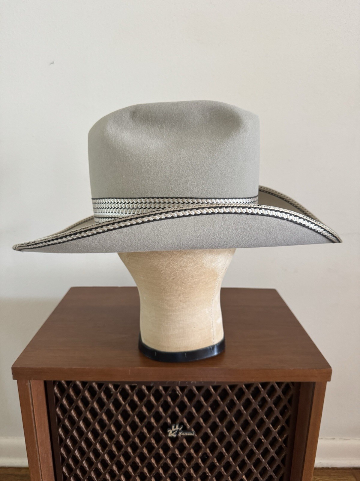 1970s Resistol Stagecoach 7 1/2 LONG OVAL Silverbelly Cowboy Western Hat 80s