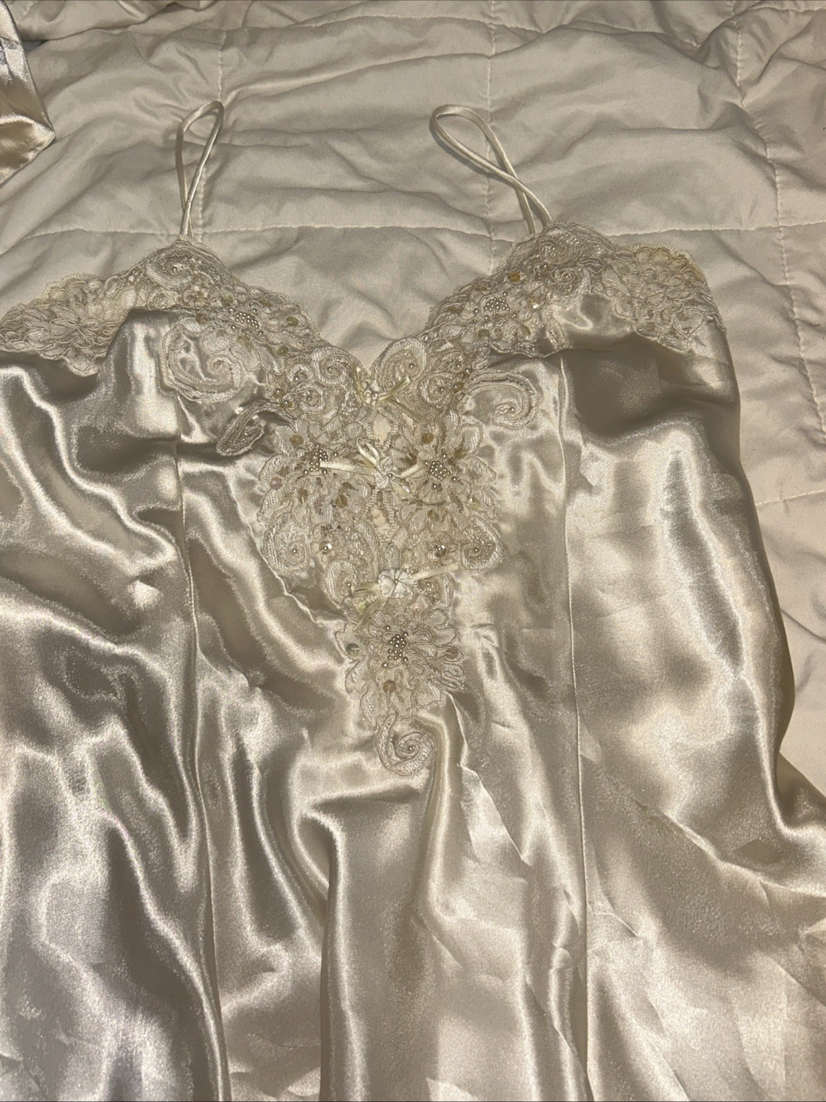 Vintage Frederick’s Of Hollywood White Lace Lingerie Bridal NIGHTGOWN