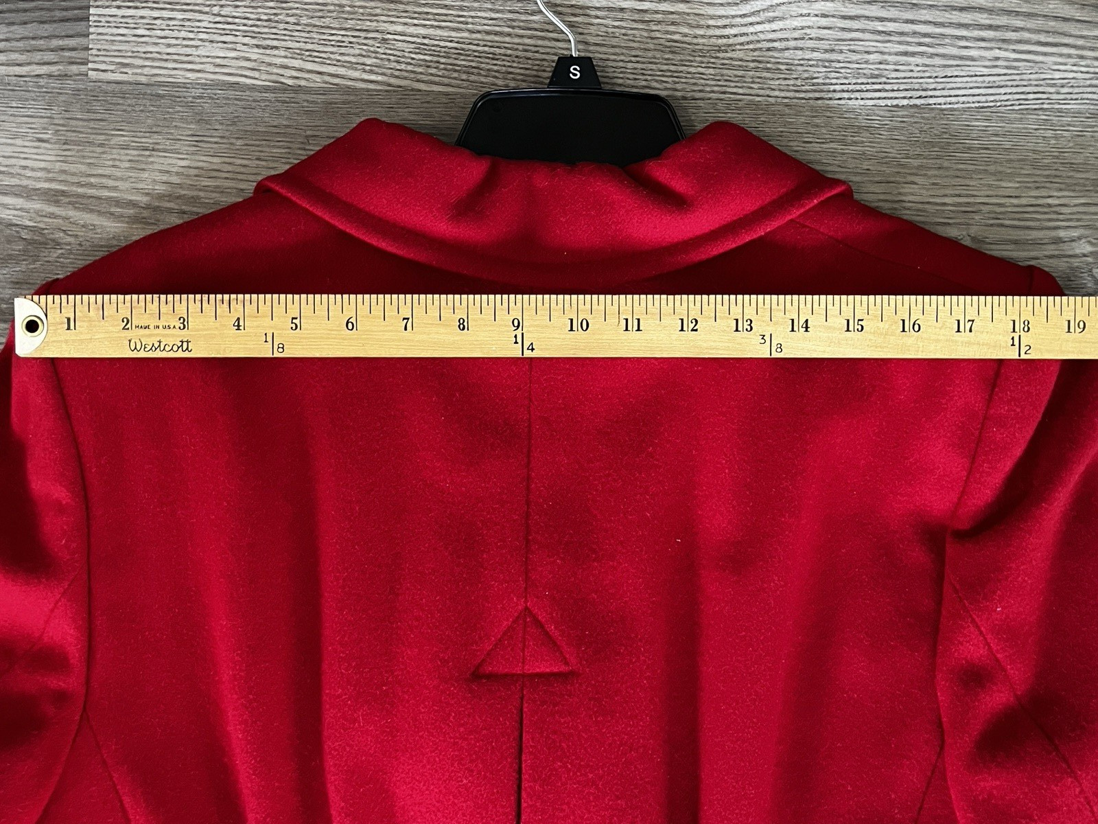 VTG Evan Picone Long 100% Wool Double Breasted Coat Women’s Medium Bright Red