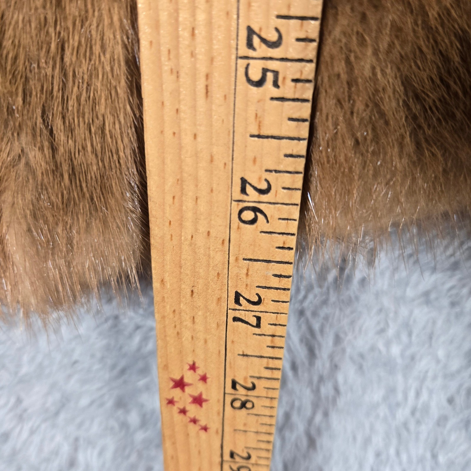 Douglas Furs Vintage Mink Fur Stole Wrap Honey Brown Formal Cape with Bag
