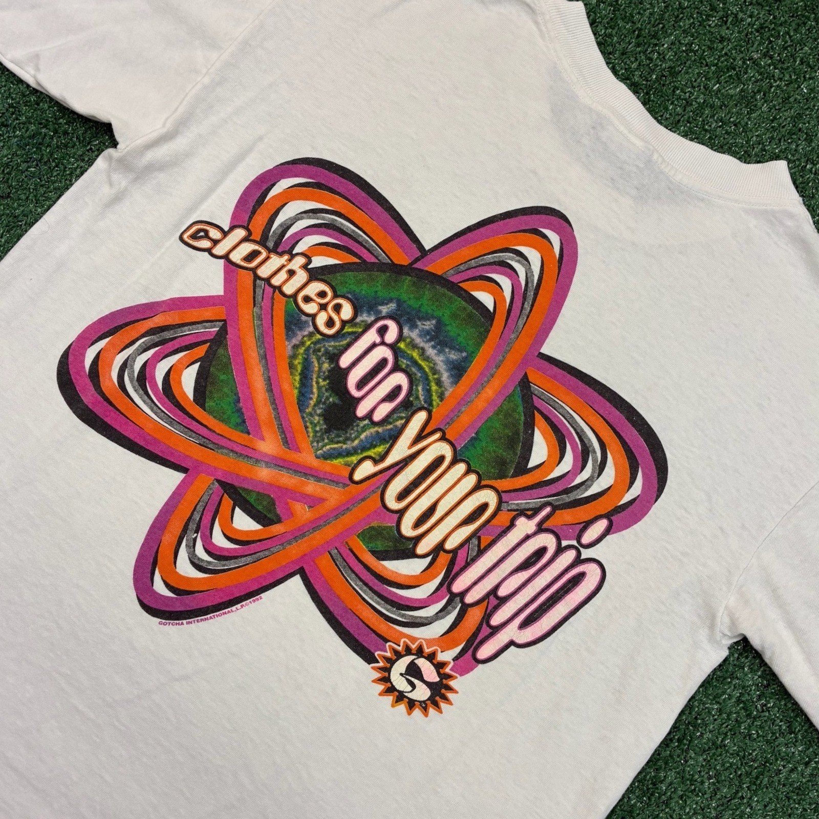 Vintage 90s Gotcha Psychedelic “Clotnes for your trip” Surf T-shirt