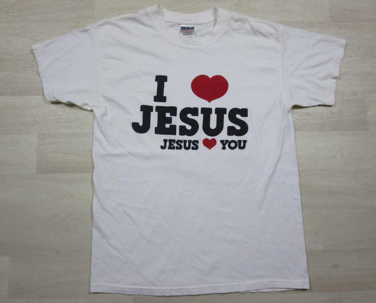 Vintage Y2K “I Love Jesus; Jesus Loves You” T Shirt (L) Christianity Religious