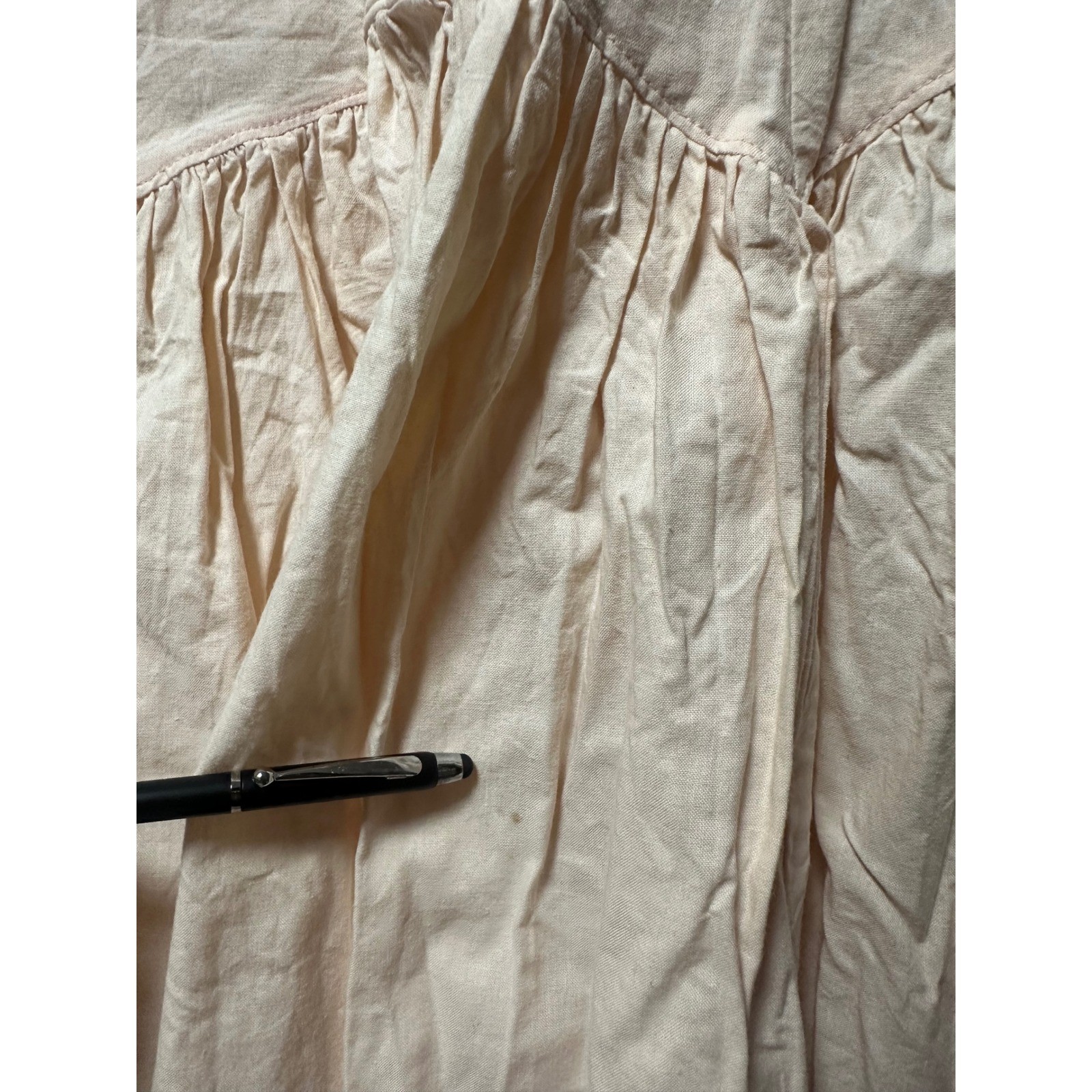 Vintage 1970s Joni Blair Prairie Dress Lace Collar Cotton Pockets USA 7