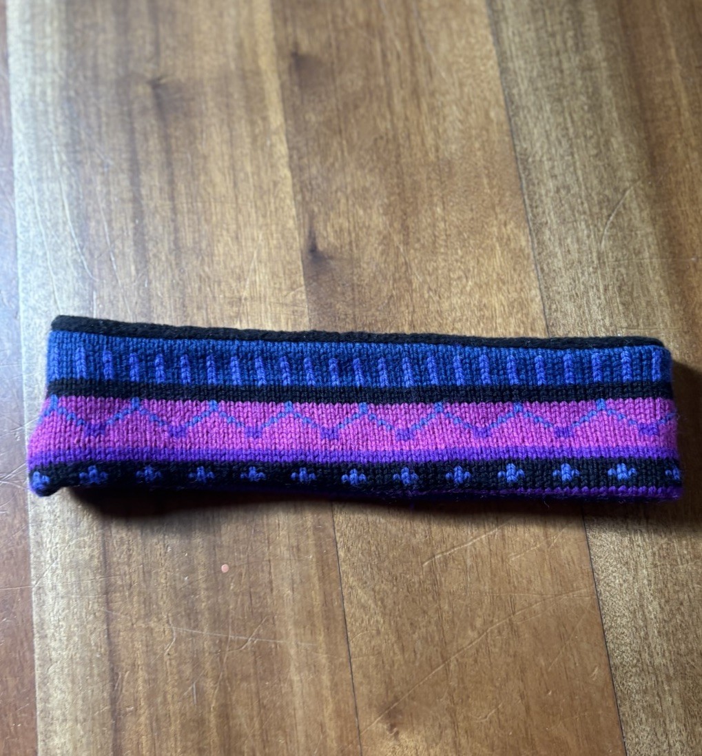 Duke SteamBoat Springs Headband Colorful Funky Knit 80s 90s Vintage