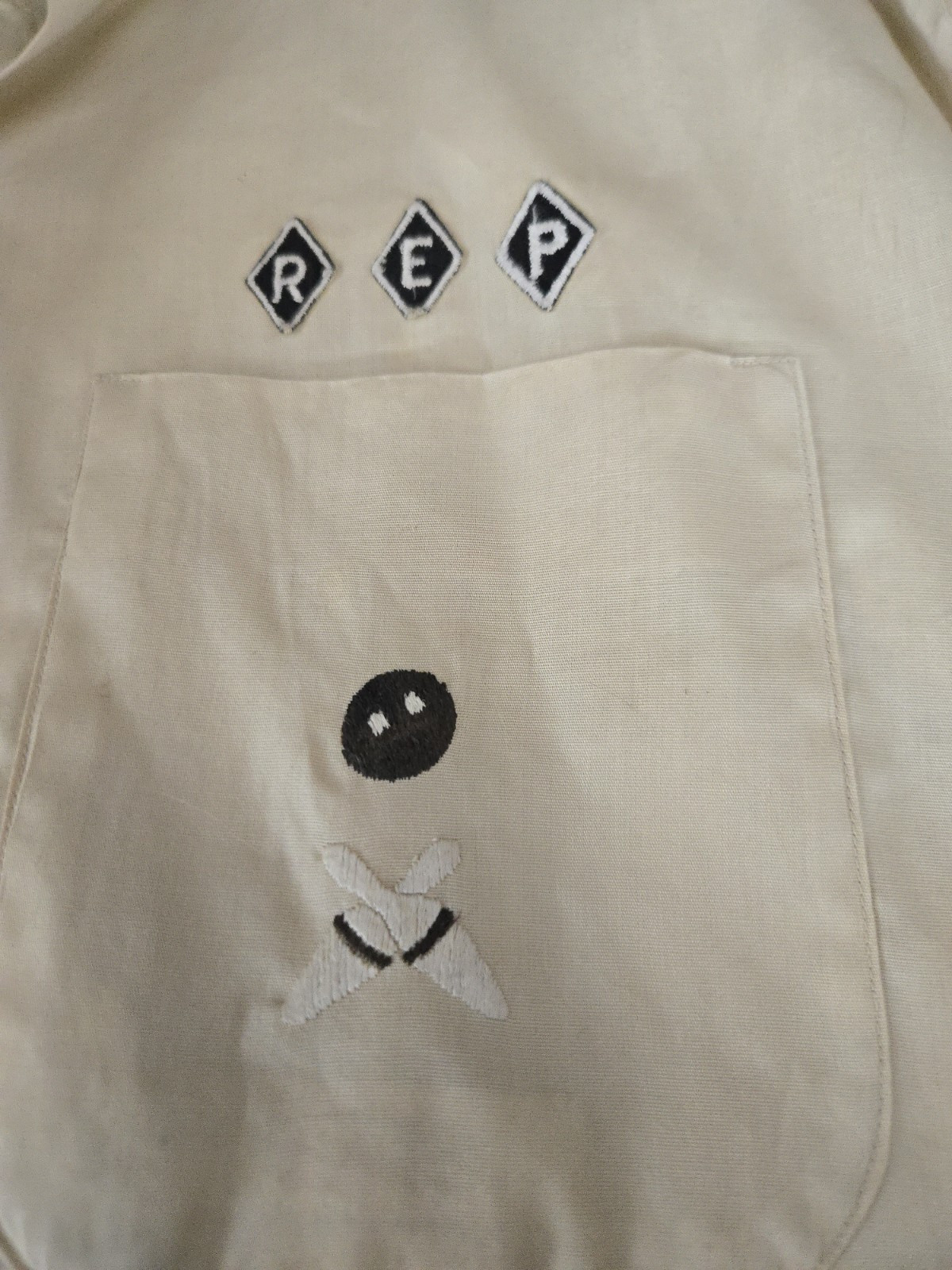 Vintage Original Soda Distributor Bowling Shirt Sew On Patches Large 16-16 1/2