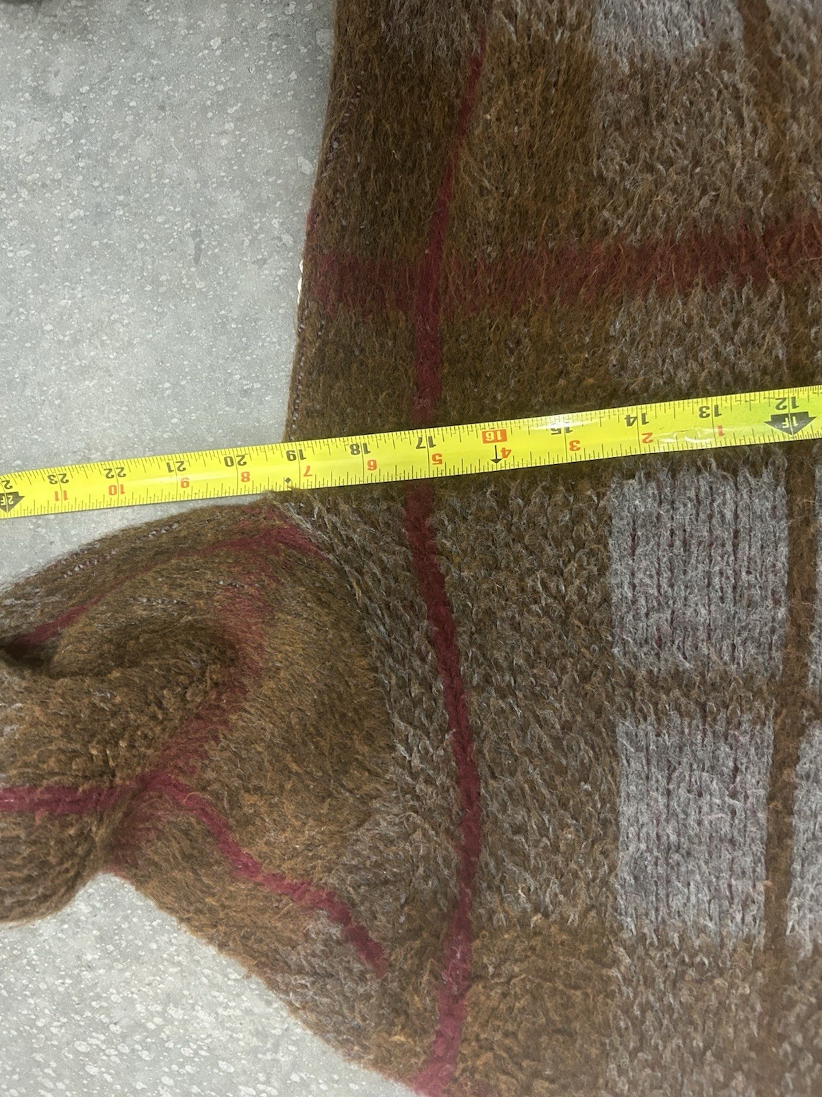Vintage 50’s/60’sKurt Cobain Mohair Style Cardigan Brown V Neck Sweater Men’s L