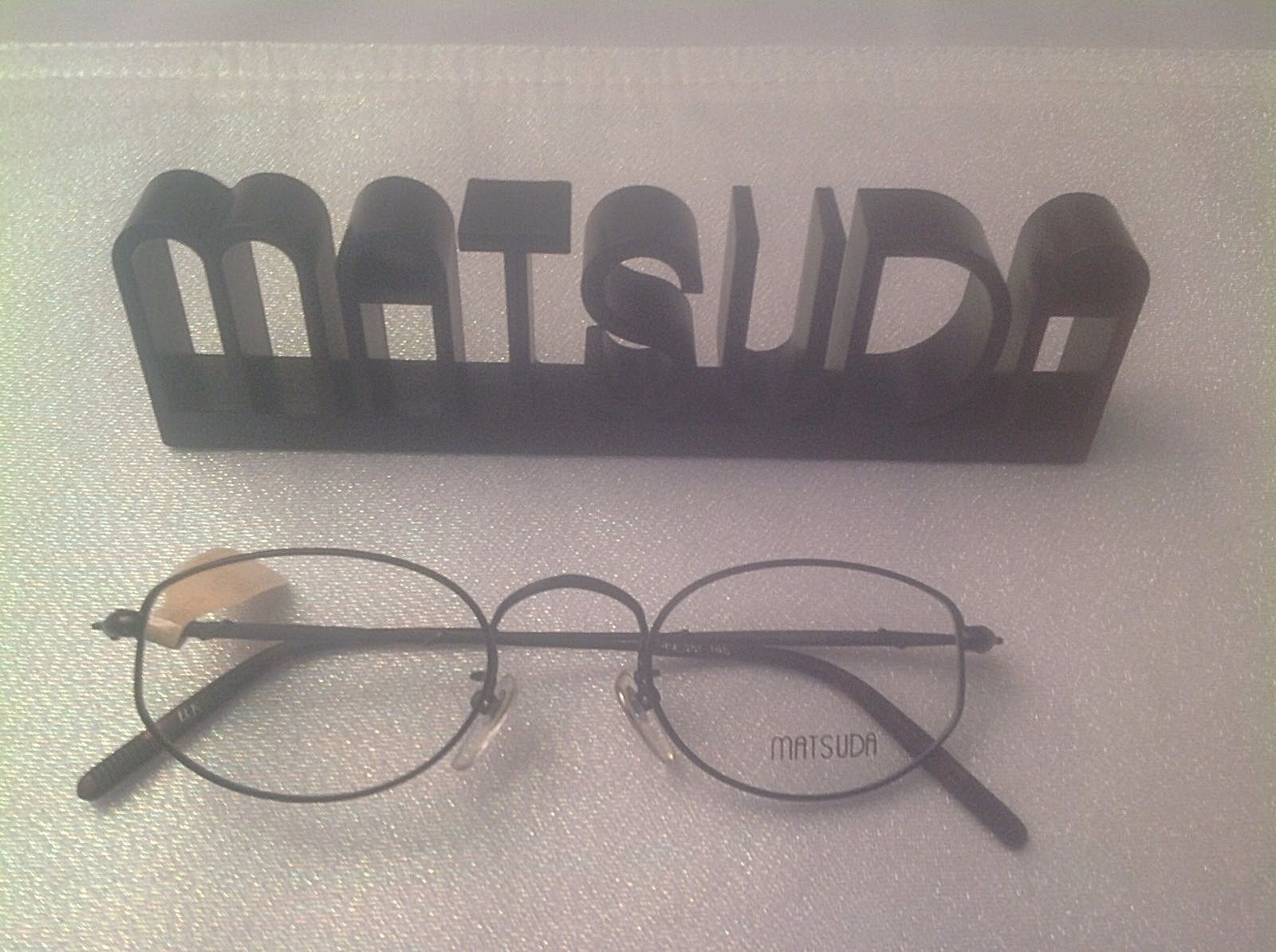 VERY RARE VINTAGE MATSUDA MATTE & SHINY BLACK 2873 BK 5B 49-22-145 EYEGLASS NICE