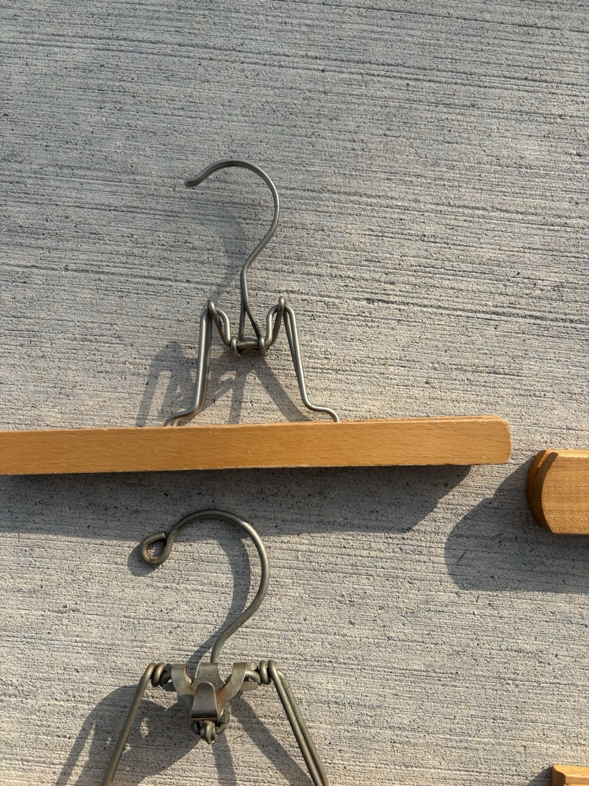 Lot Of 4 Misc Wooden Pant Hangers