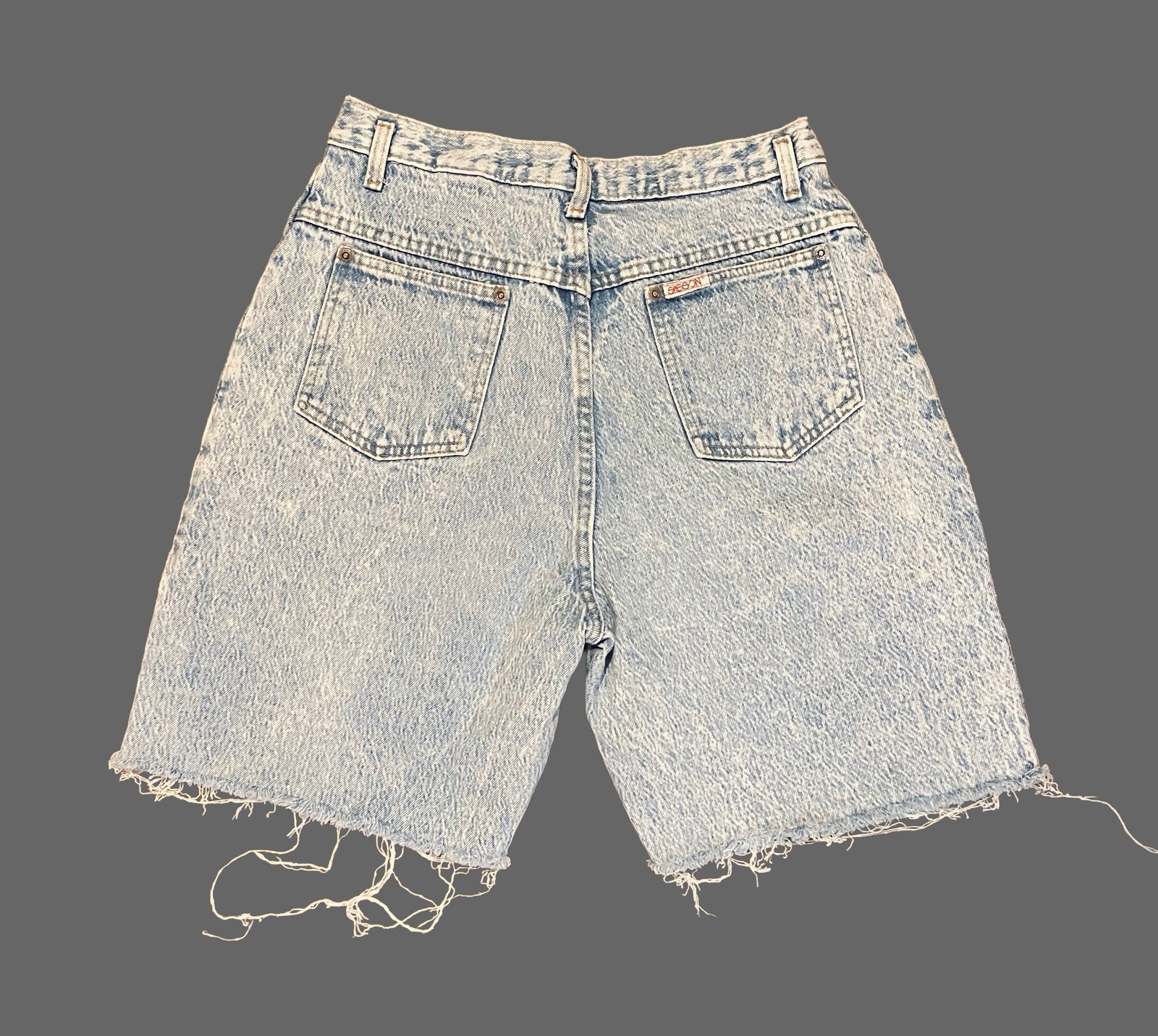 Women’s Vintage 80’s “Sasson” Pleated Front Acid Wash Denim Shorts