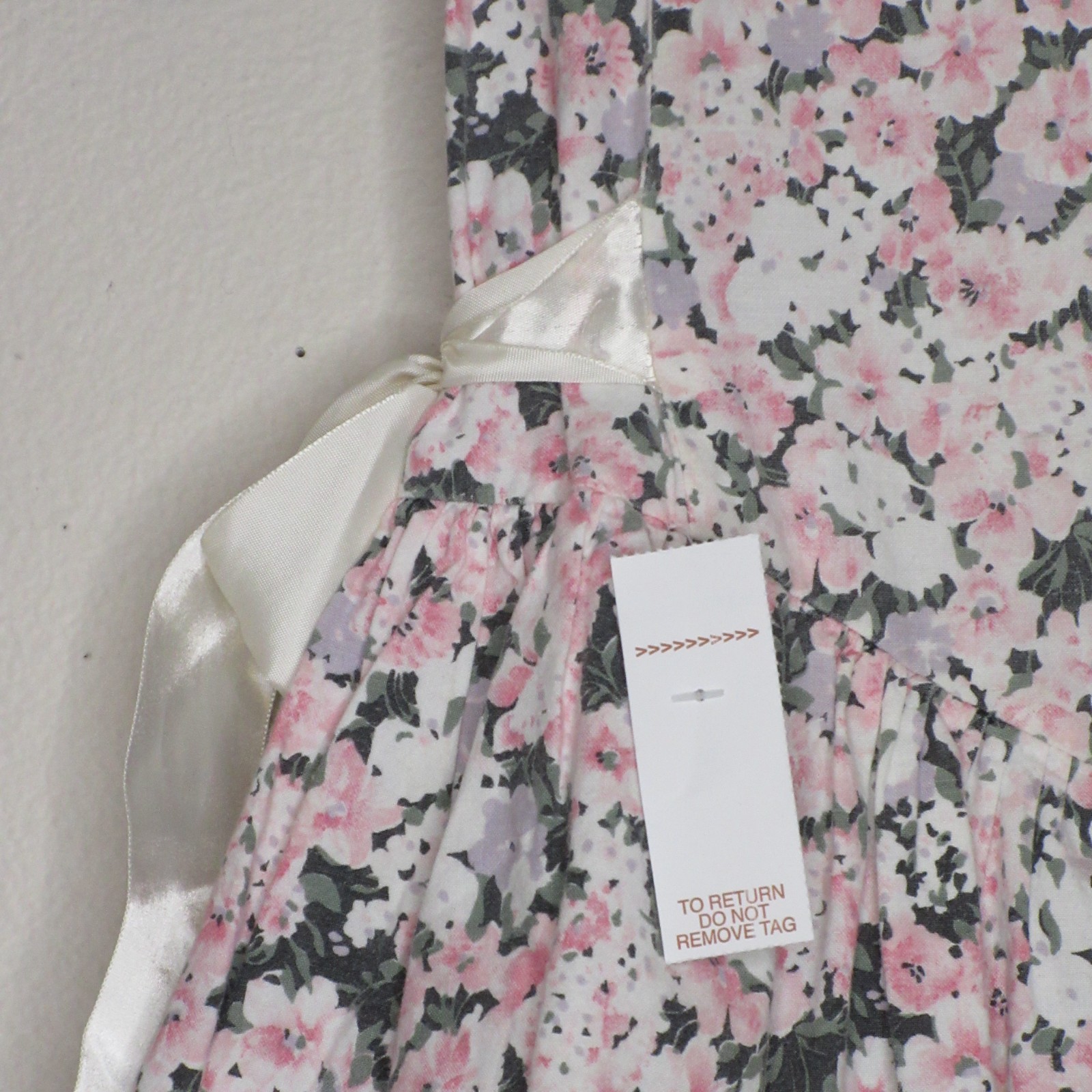 Eve Too! Buyer Girls Vintage 80s Floral Print Pleated Hem Party Dress SZ 6 B33