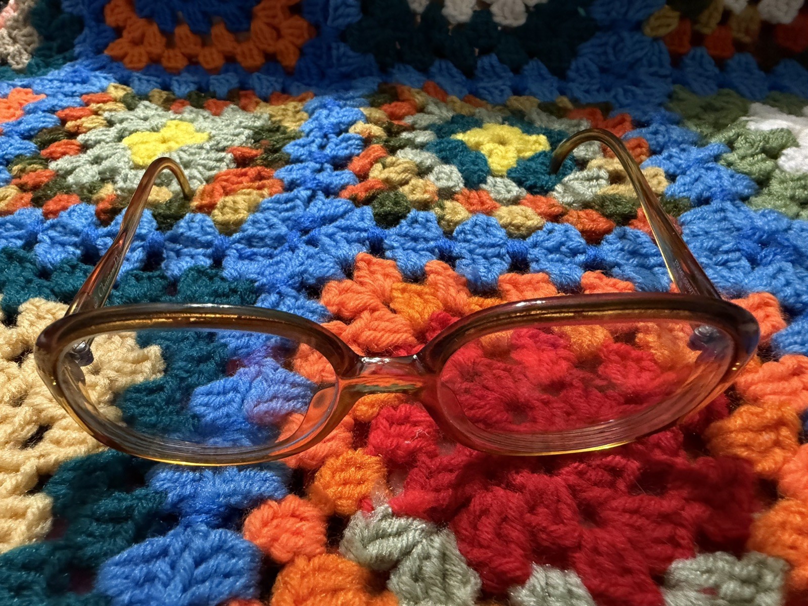 Christian Dior 4037 Sunglasses Eyeglasses Women’s Amber Frames Only Germany VTG