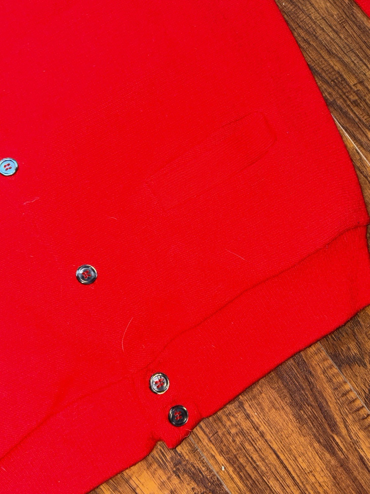 Vintage Mens LT Cardigan Sweater Red Acrylic Par Four Golf Buttons Pockets