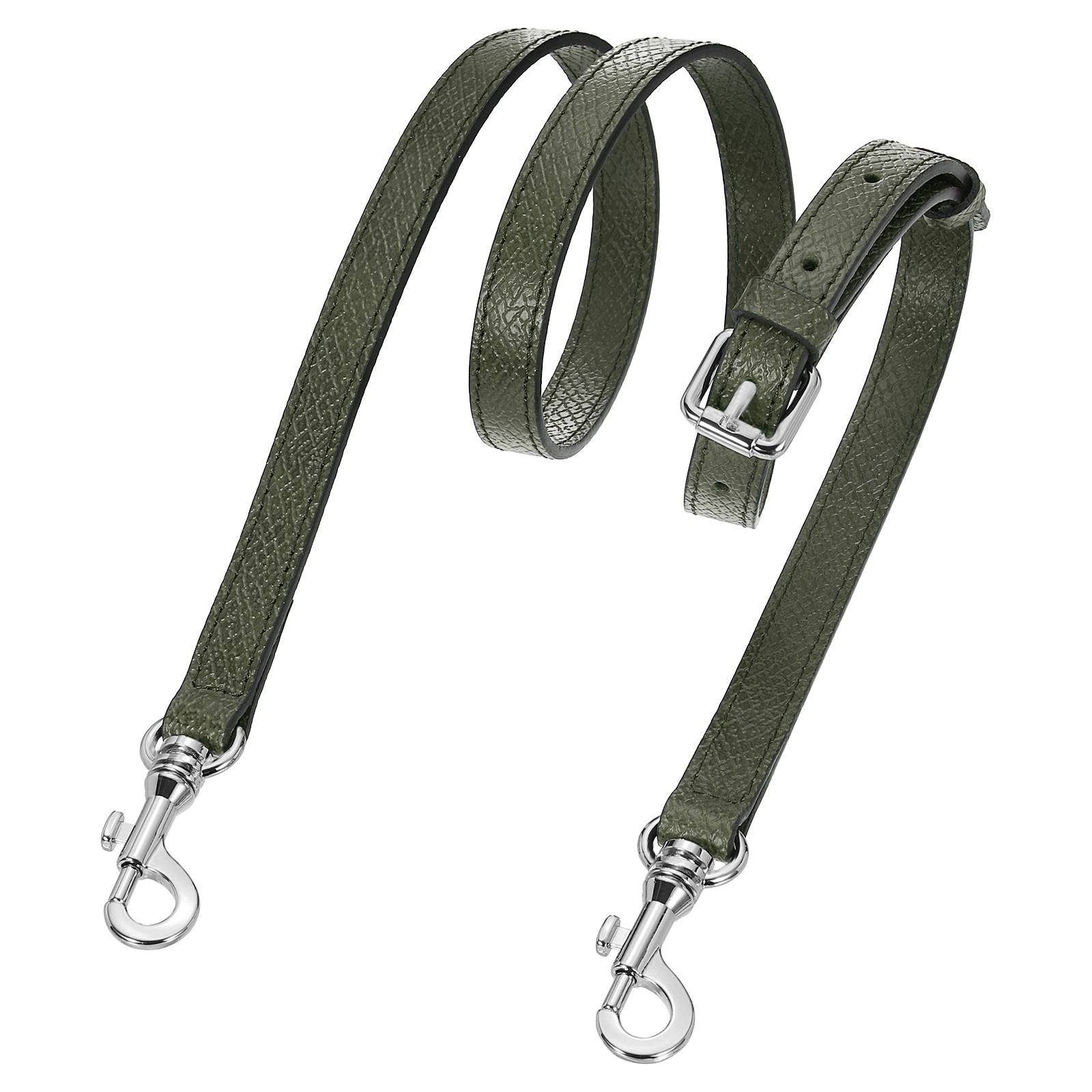 95-115cm Adjustable Bag Strap (Green, Silver Buckle)
