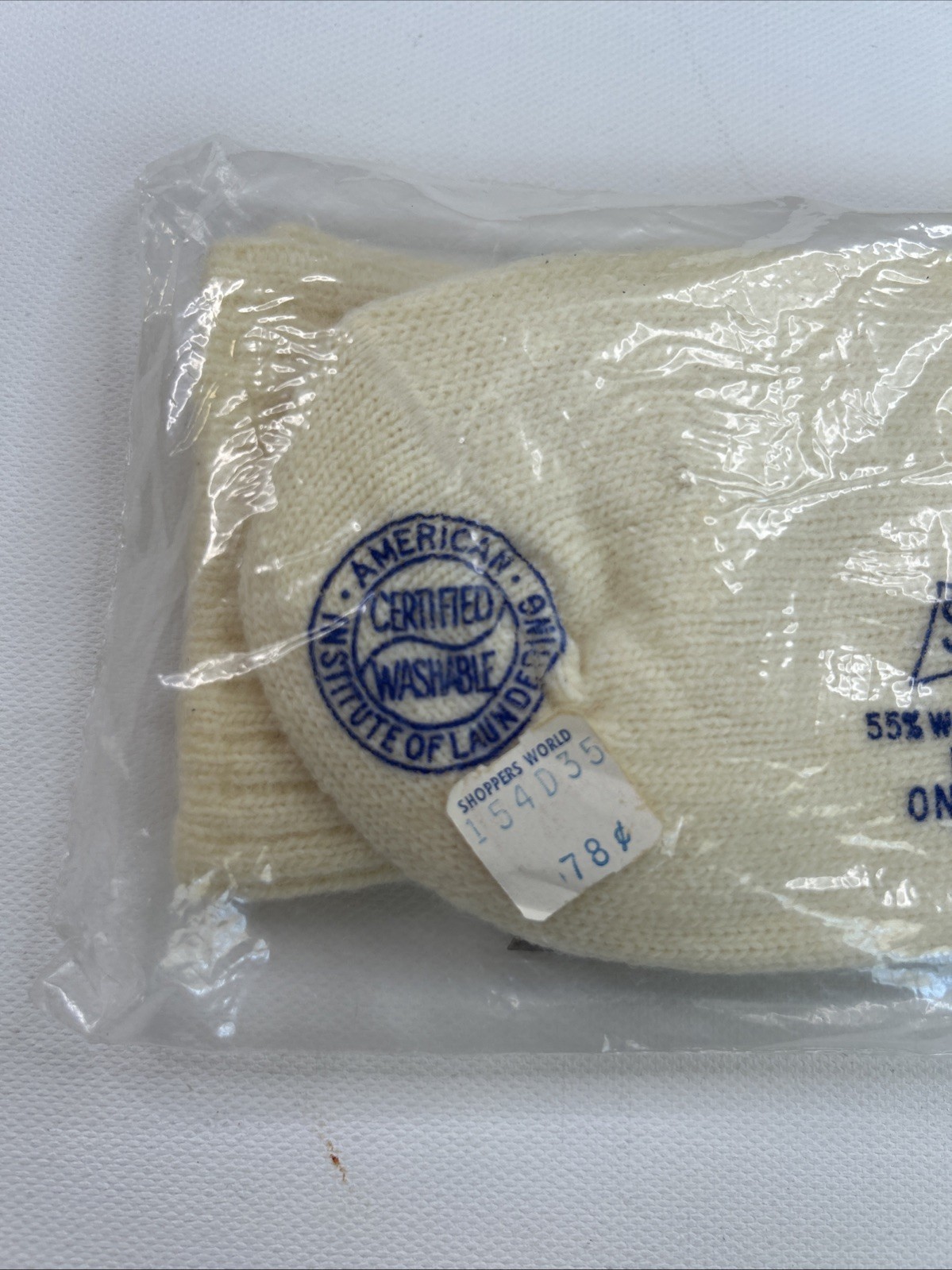 VTG Rockford Crew Socks Ivory Off White 10-13 80’s Acrylic Blend Sport Stretch