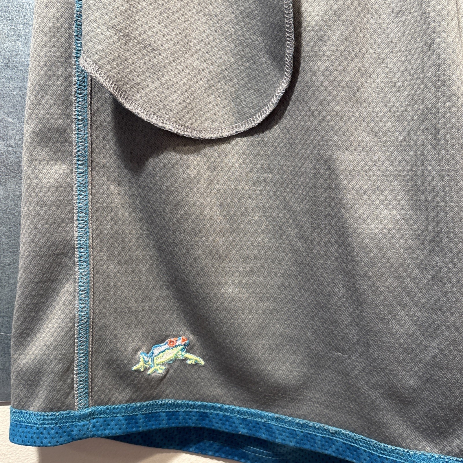 Y2K Oakley Blue “Frogskin” Athletic Frog Board Shorts M Surf Rare Logo Vintage