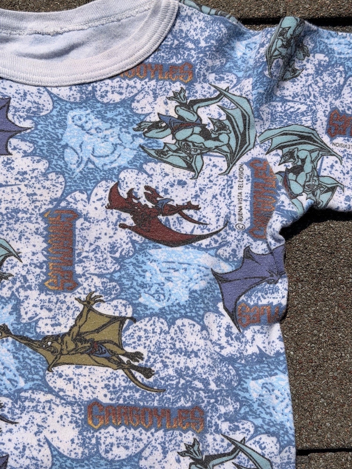 Disney Gargoyles 1990s Vintage Tee Shirt Kids Size 5 Years