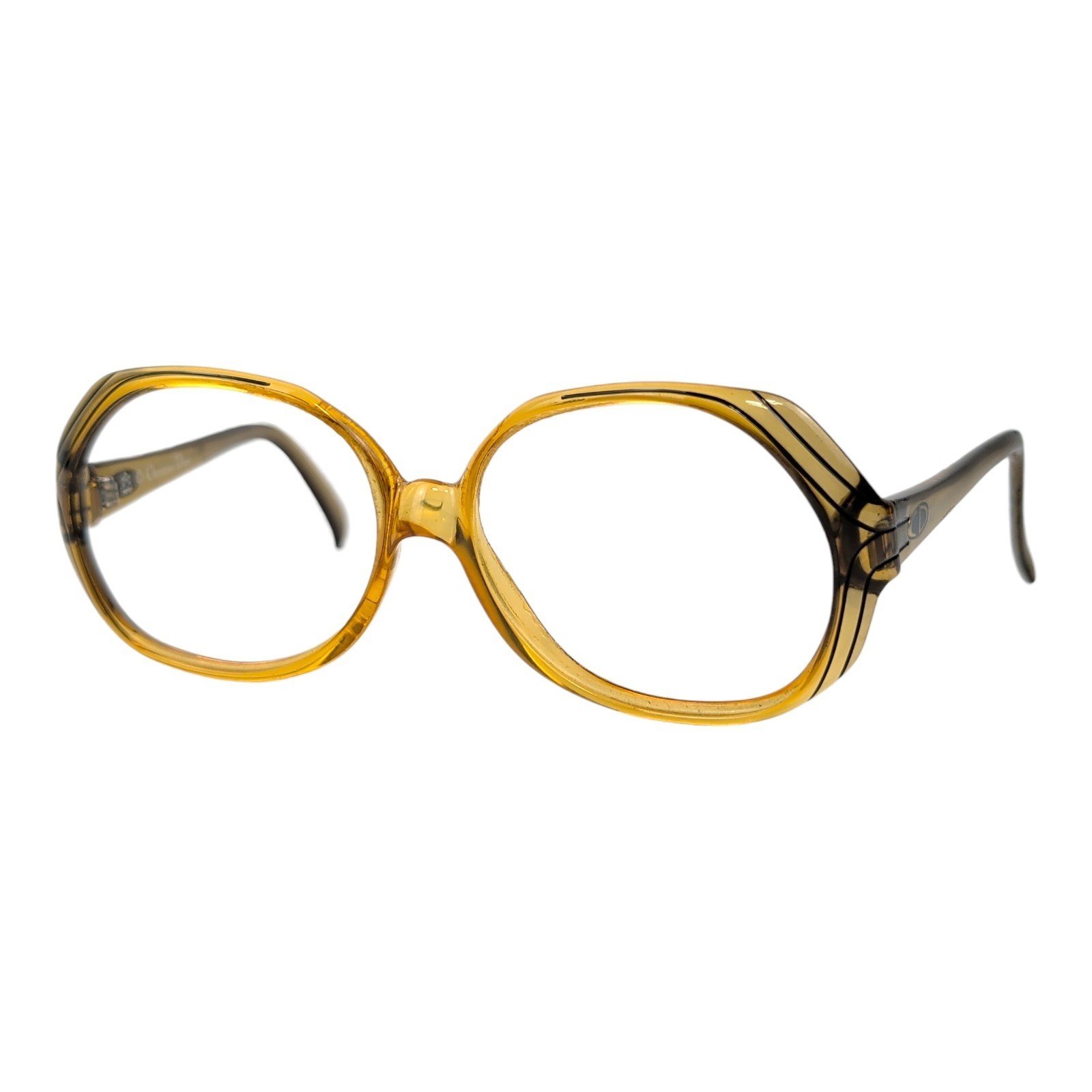 Vintage 80s Christian Dior 2035-20 Glasses Eyeglasses Amber FRAMES ONLY Germany