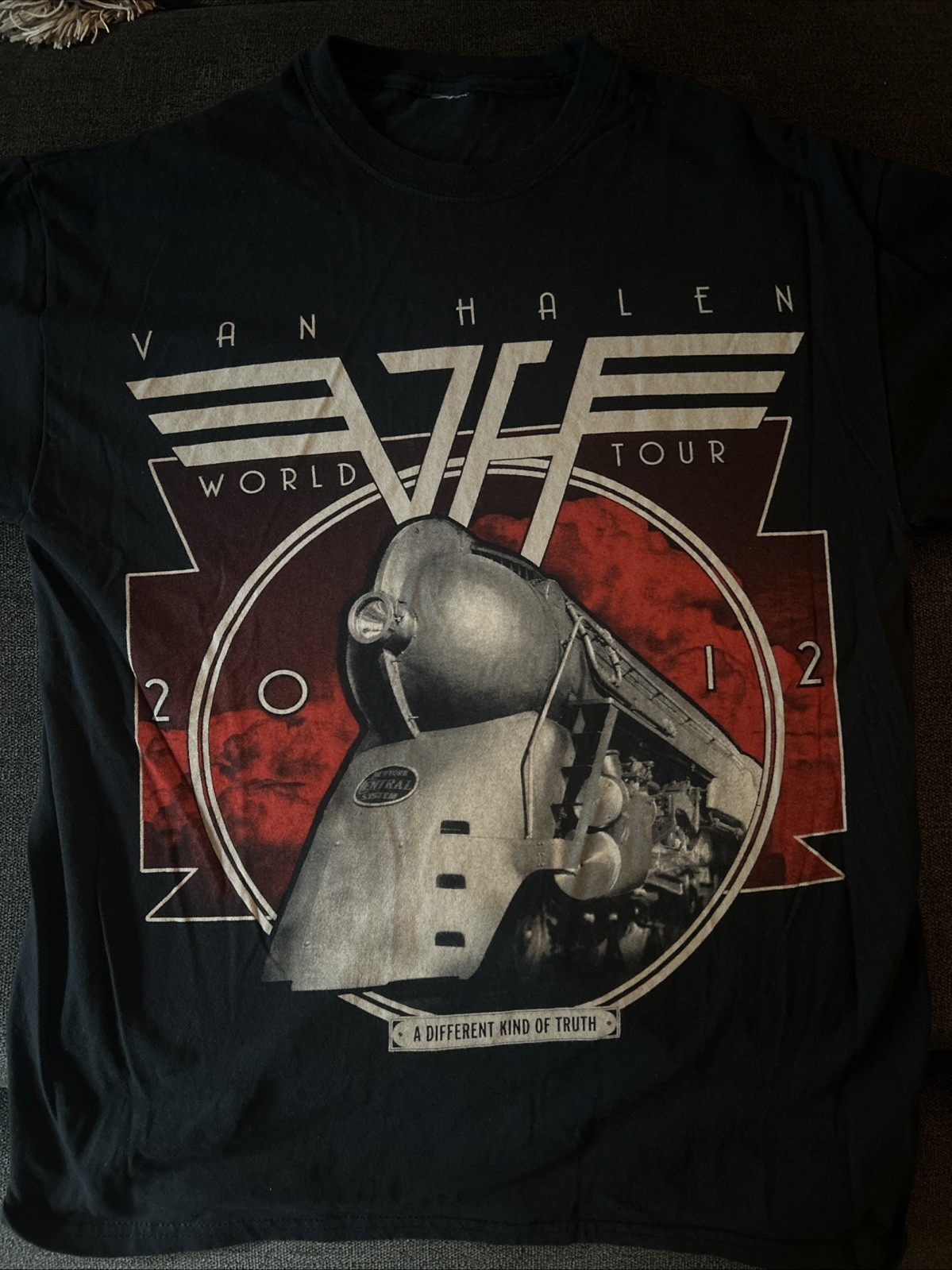 Vtg 2012 Van Halen World Tour Concert T-shirt Mens Medium No Tag Double Sided